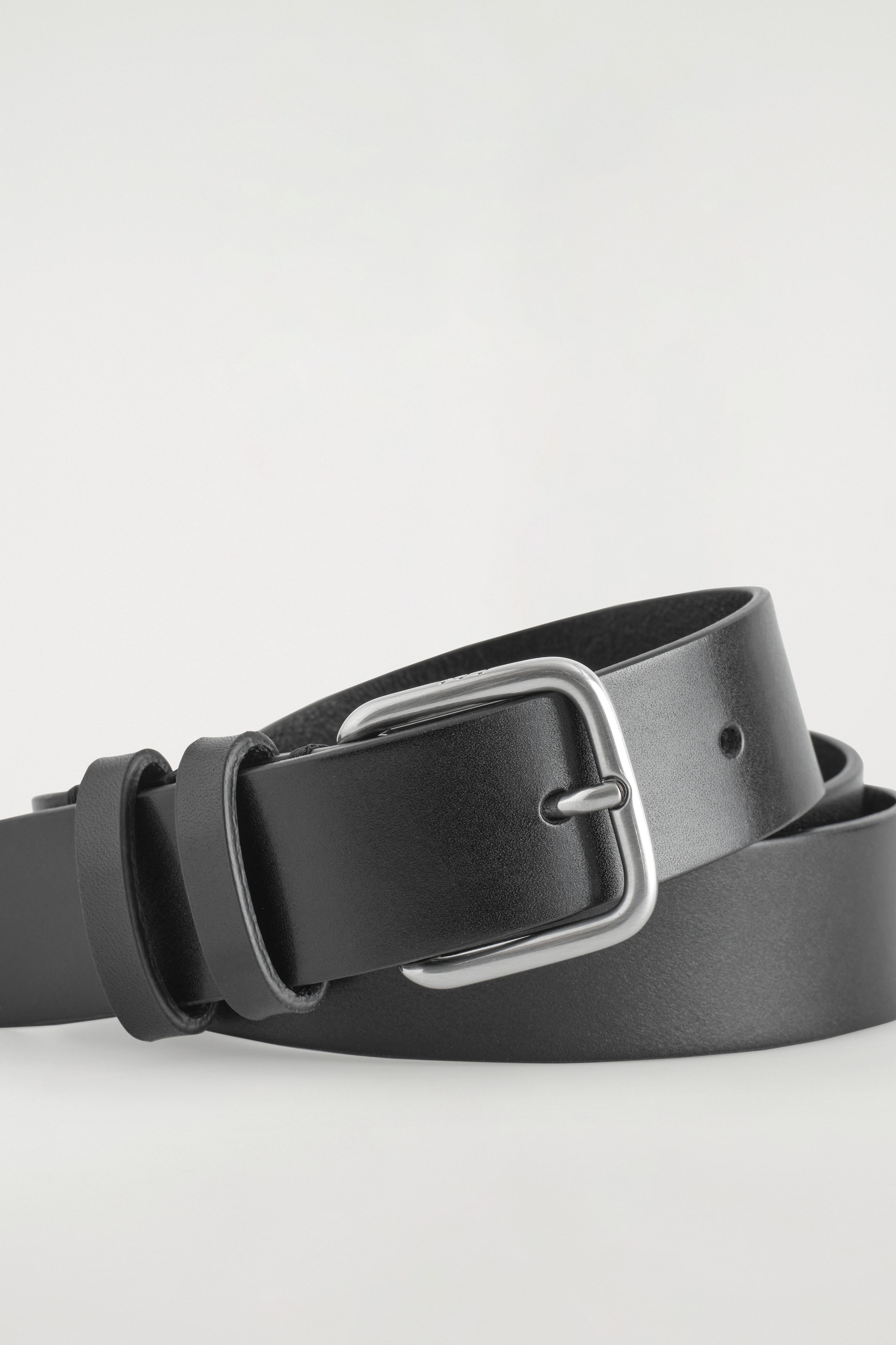 [LOW CLASSIC] /☆ 25SS LEATHER BELT / BLACK CLASSIC LEATHER BELT - BLACK / SILVER | COS