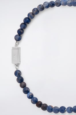 BEADED STONE NECKLACE — BLUE 2