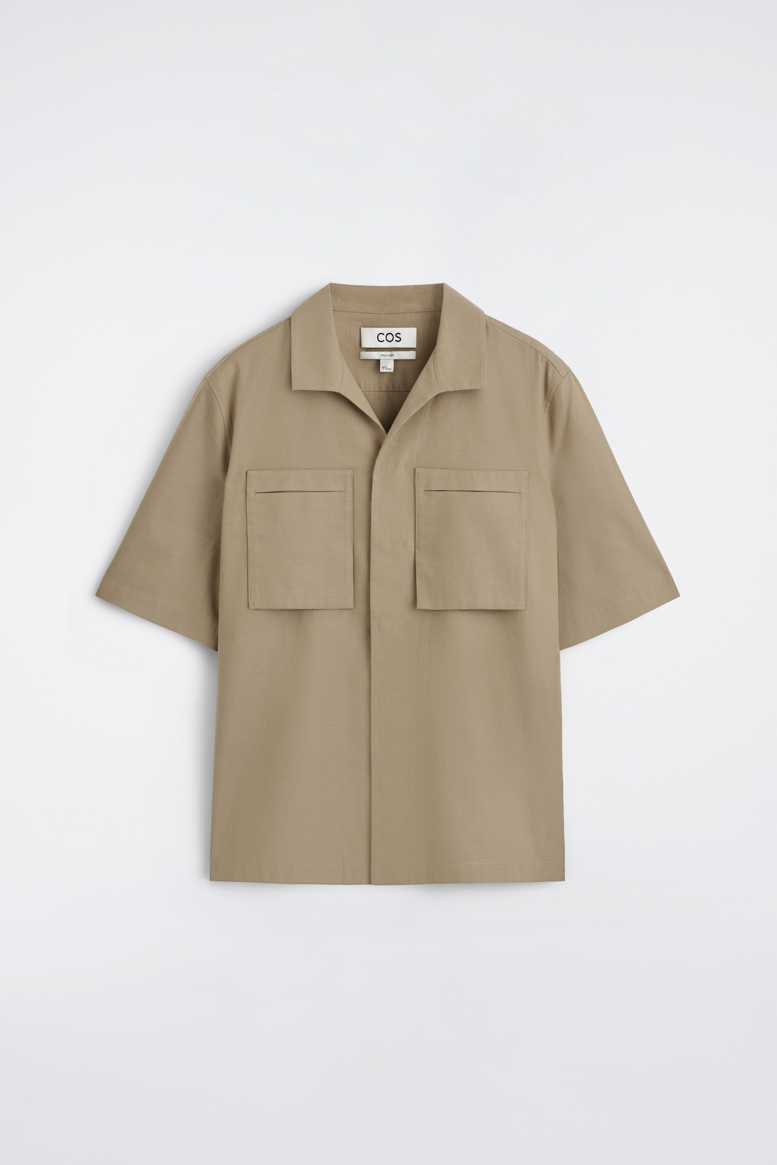 Camisa utilitária de algodão - BEGE - 1