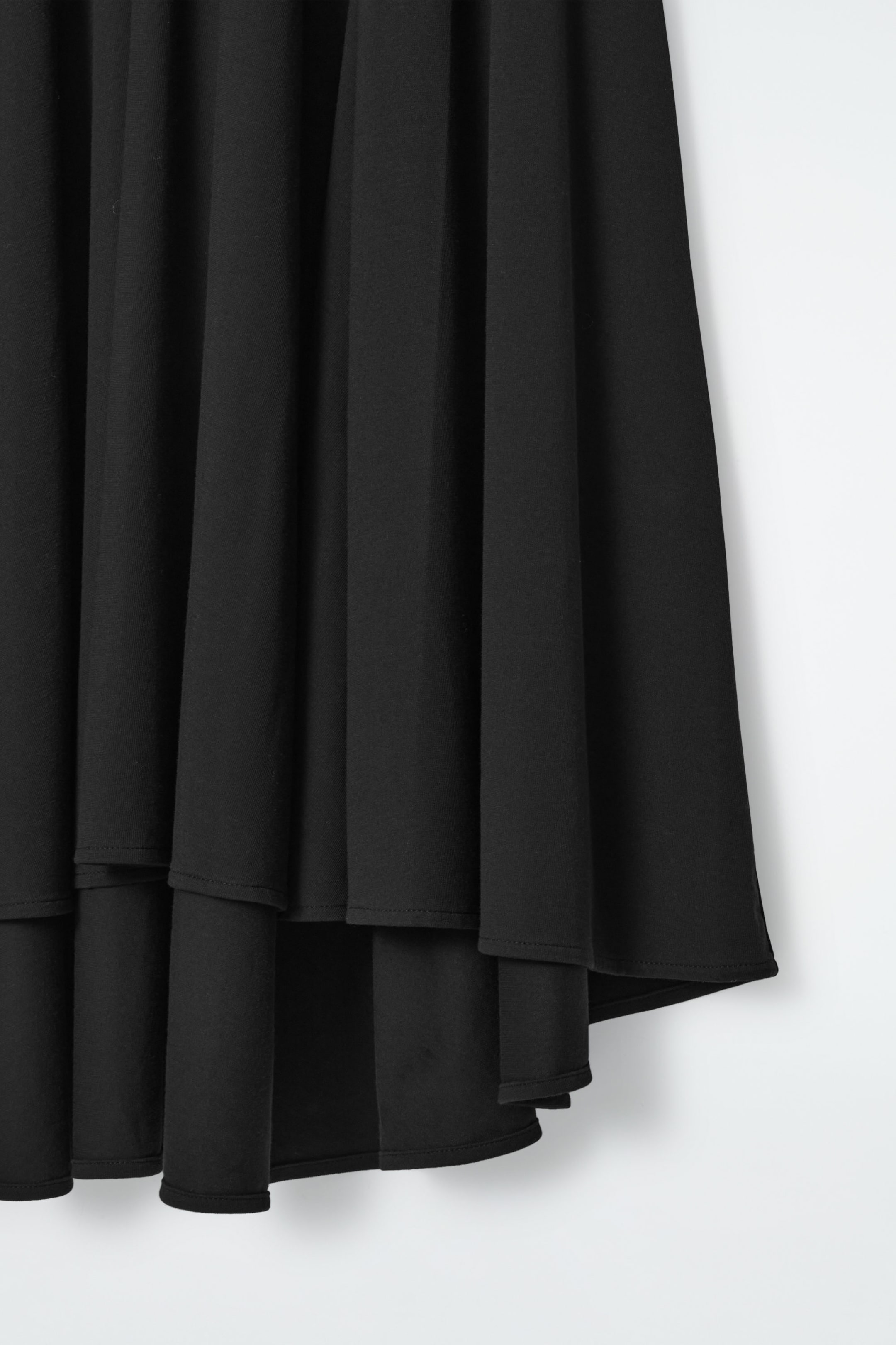 FLARED ASYMMETRIC MIDI SKIRT