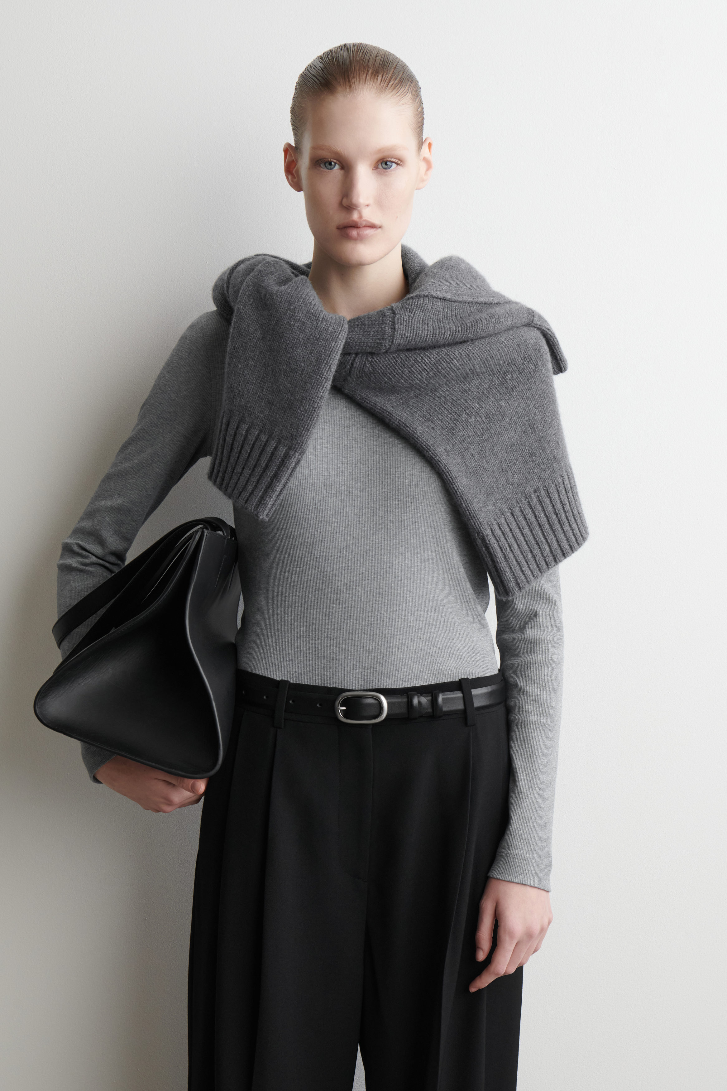 トップス Rosen Kreuz ribbed damage knit Cross-over ribbed knit red | Calliope