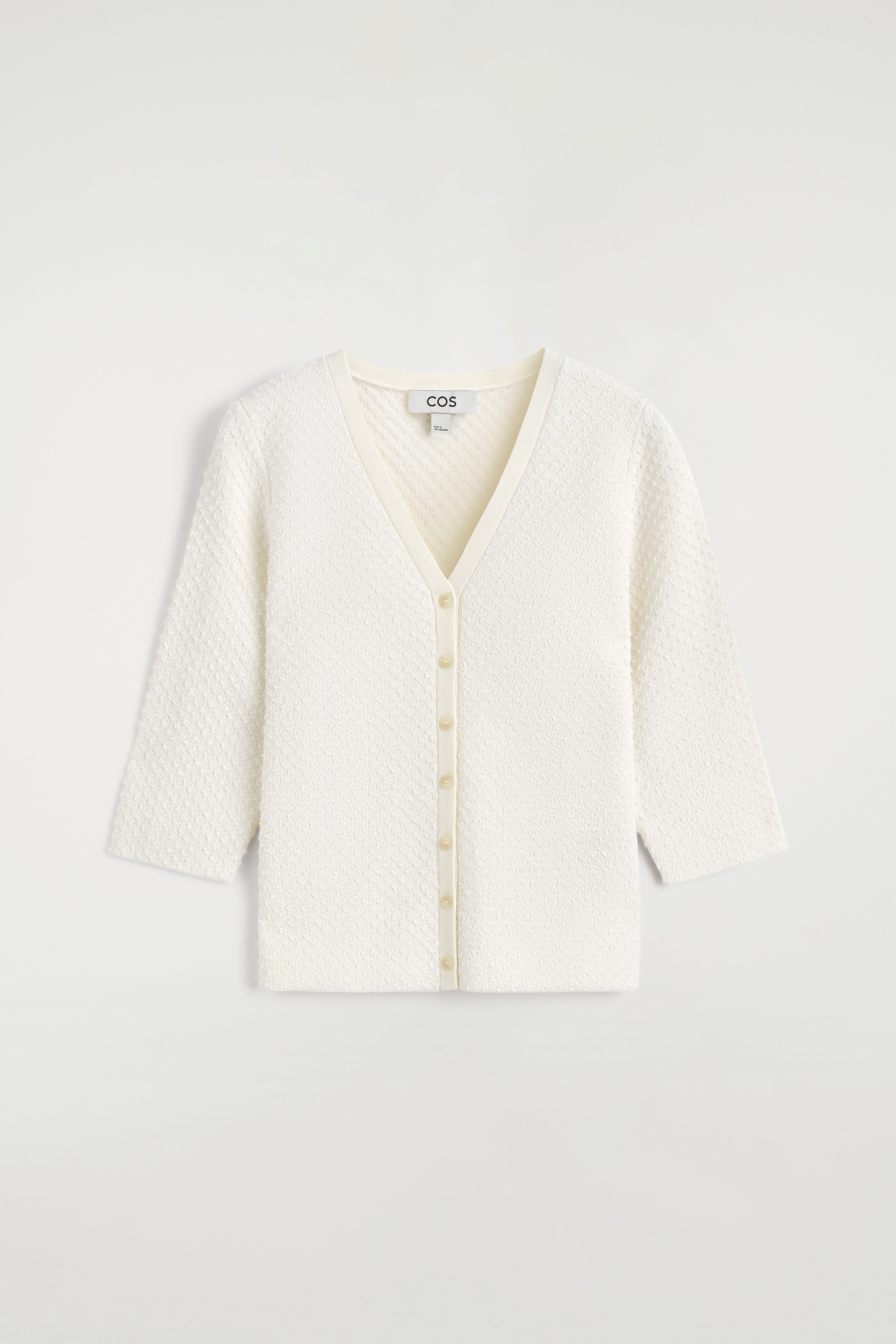 JACQUARDSTRIKKET CARDIGAN - FLØDE