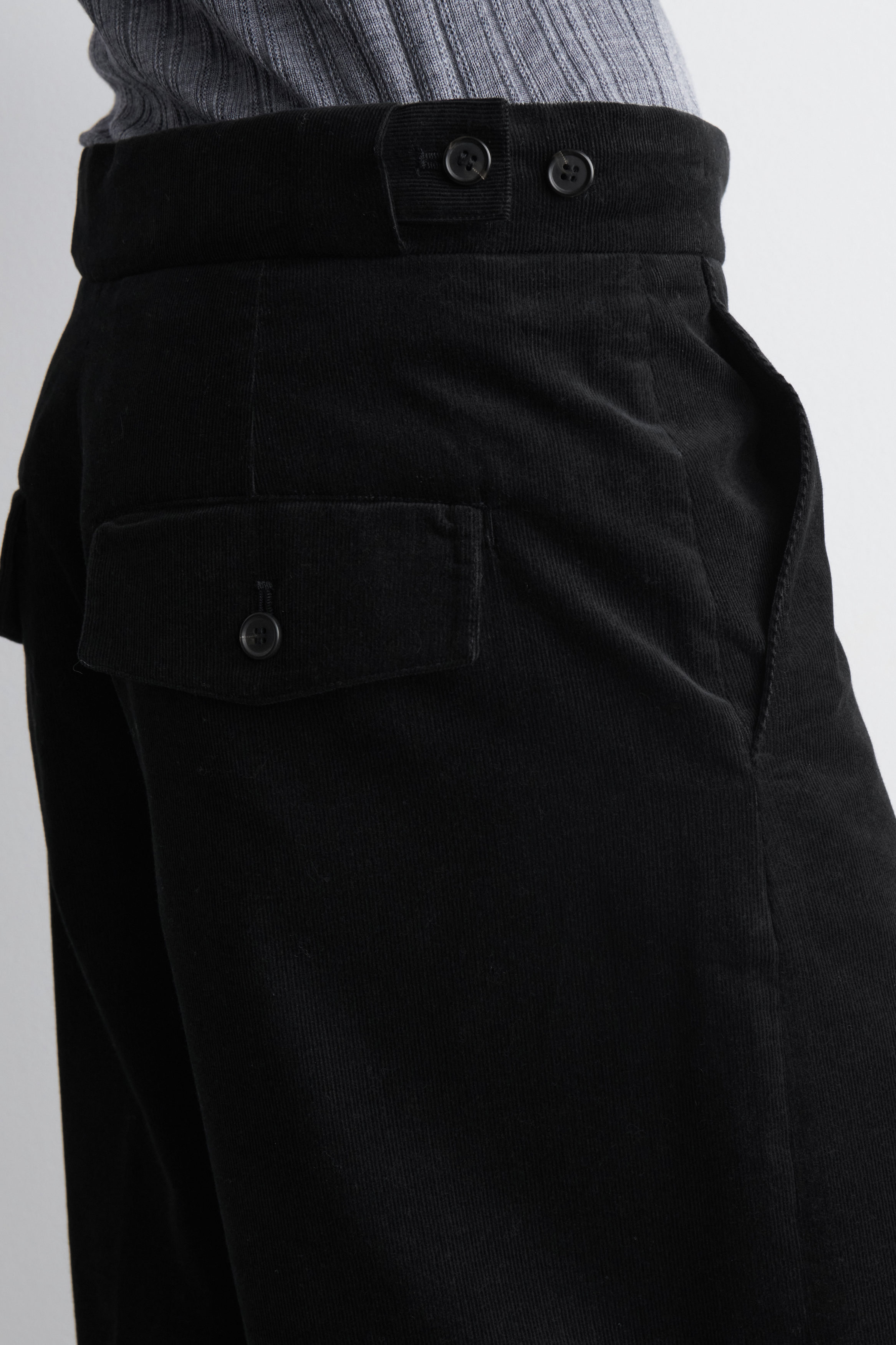 パンツ everyone corduroy belted pants BLACK XL everyone corduroy belted easy pants