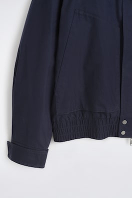 PADDED MOCK-NECK BOMBER JACKET — NAVY 6