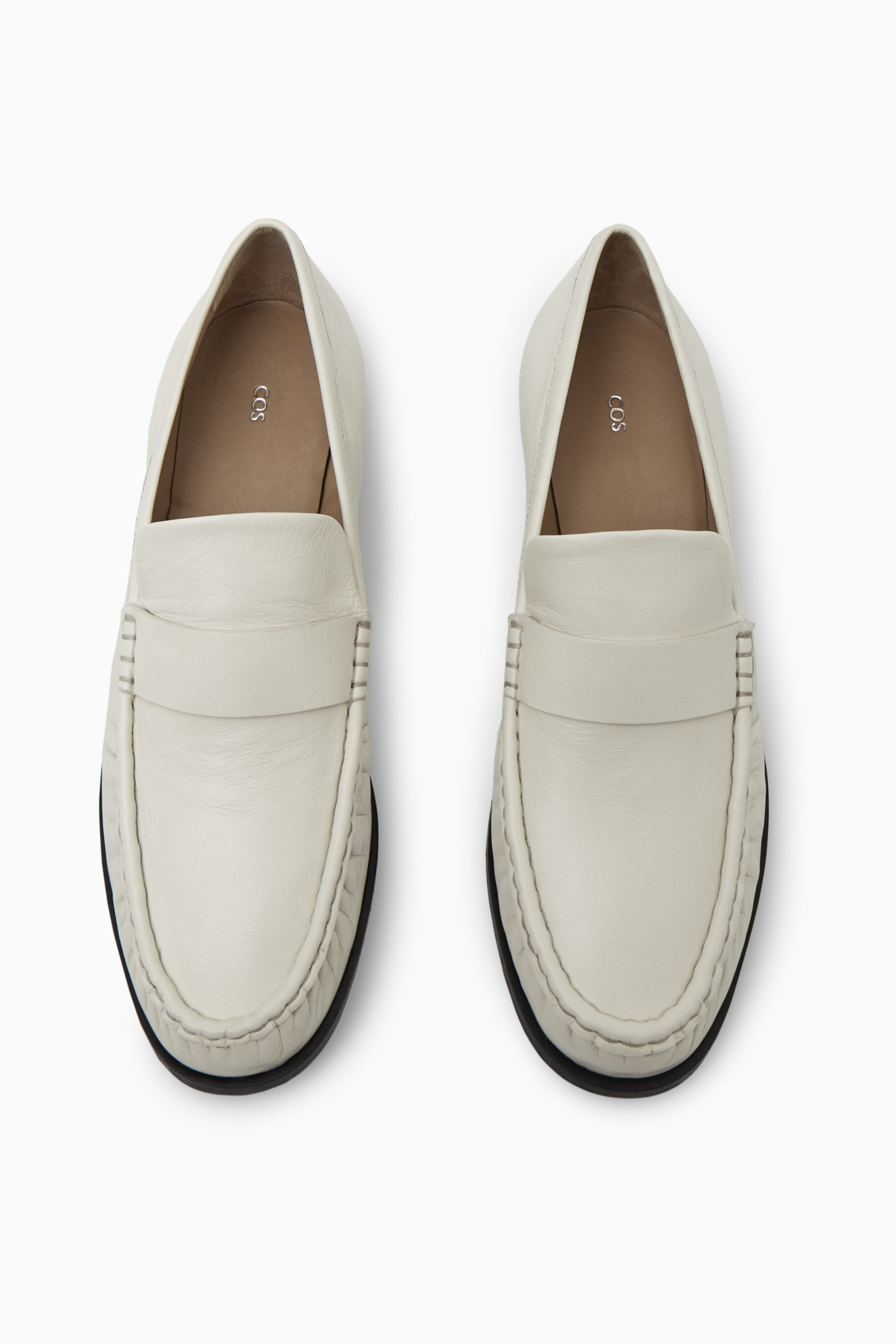 View larger image: LEATHER LOAFERS - OFF WHITE - Ladies | H&M GB 3