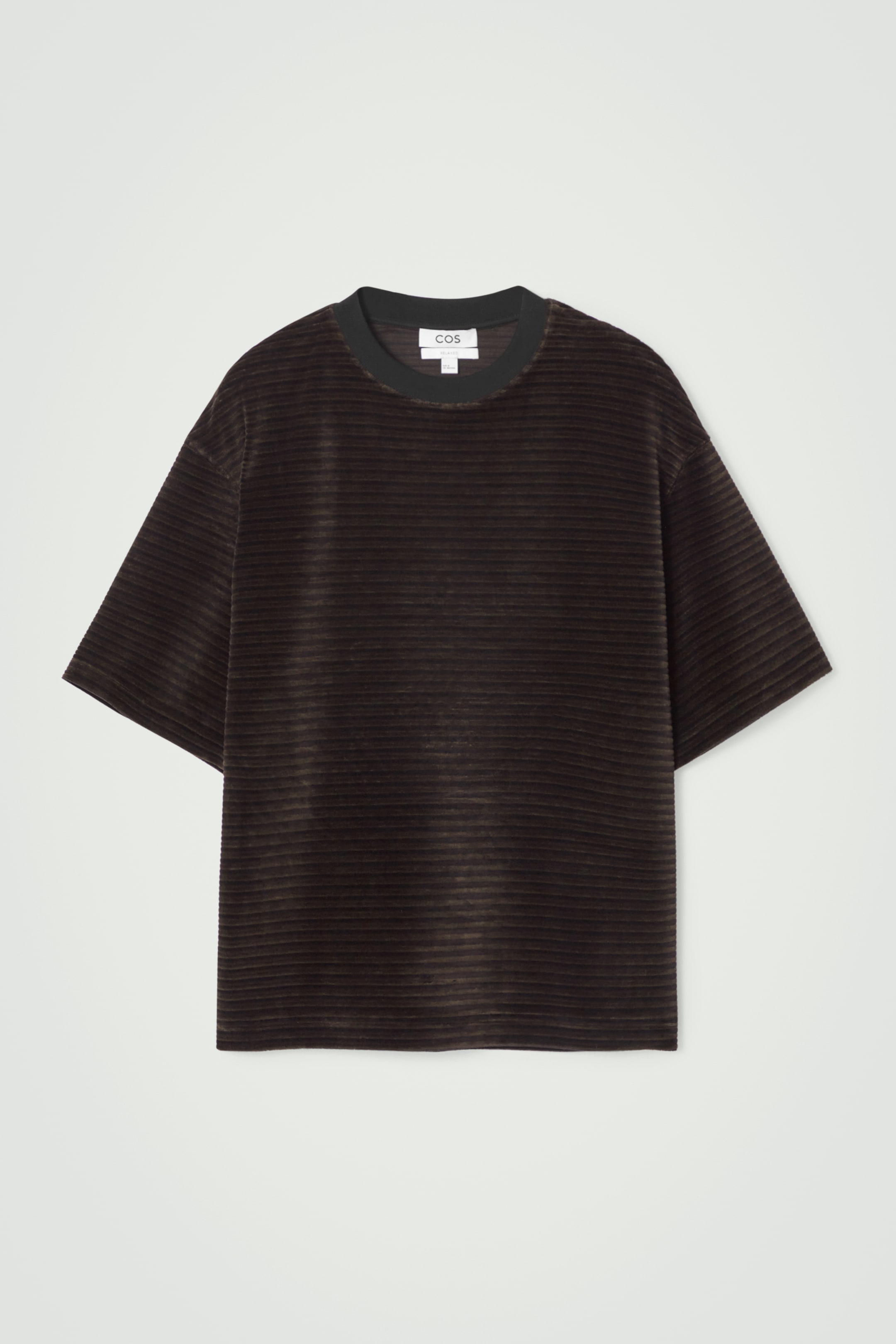Größeres Bild ansehen: GESTREIFTES OVERSIZED-T-SHIRT AUS SAMT - SCHWARZ/GESTREIFT - Men | H&M DE 1