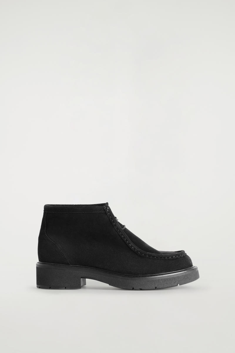 Cos Bottines À Lacets En Daim In Black
