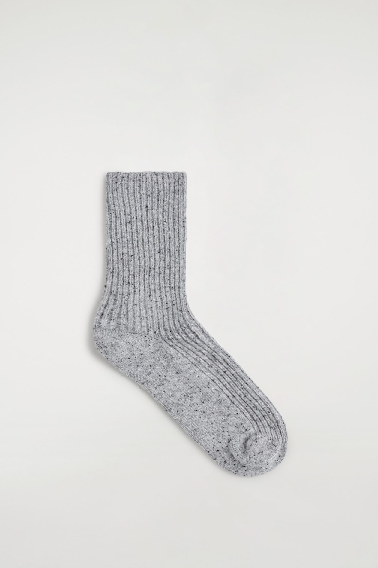SPECKLED RIBBED-KNIT SOCKS - LIGHT GREY | COS GB