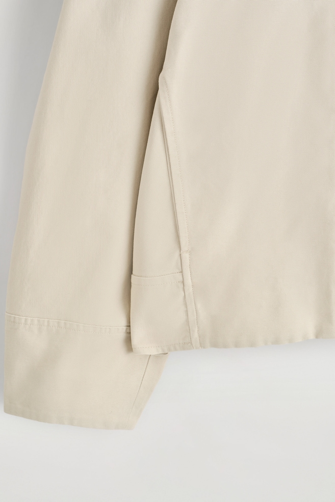 ROUNDED COTTON JACKET — LIGHT BEIGE