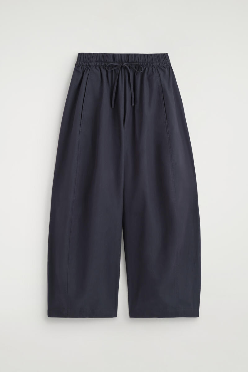 Elasticated Barrel-Leg Pants