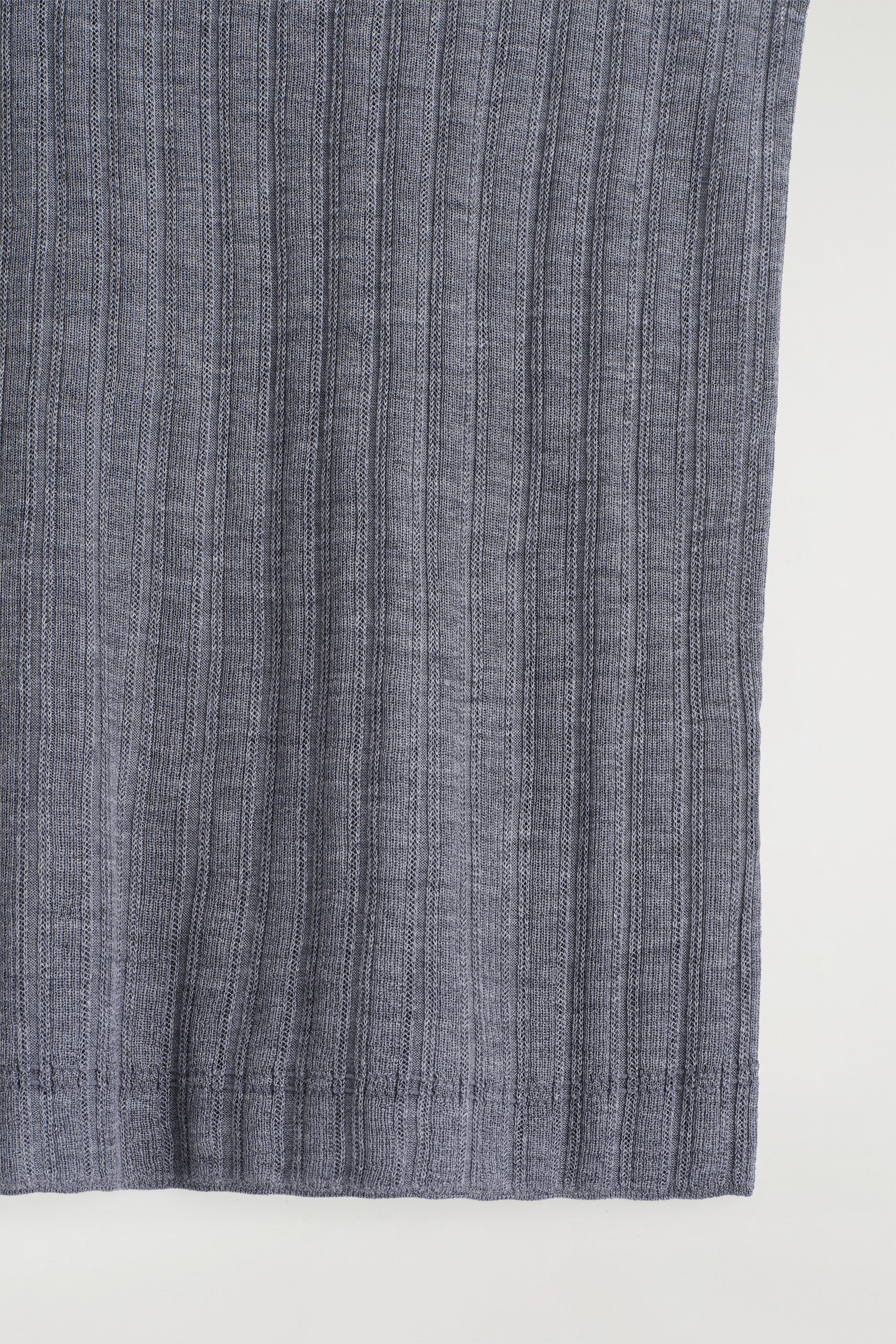 RIBBED-KNIT SILK TANK TOP - GREY MÉLANGE | COS
