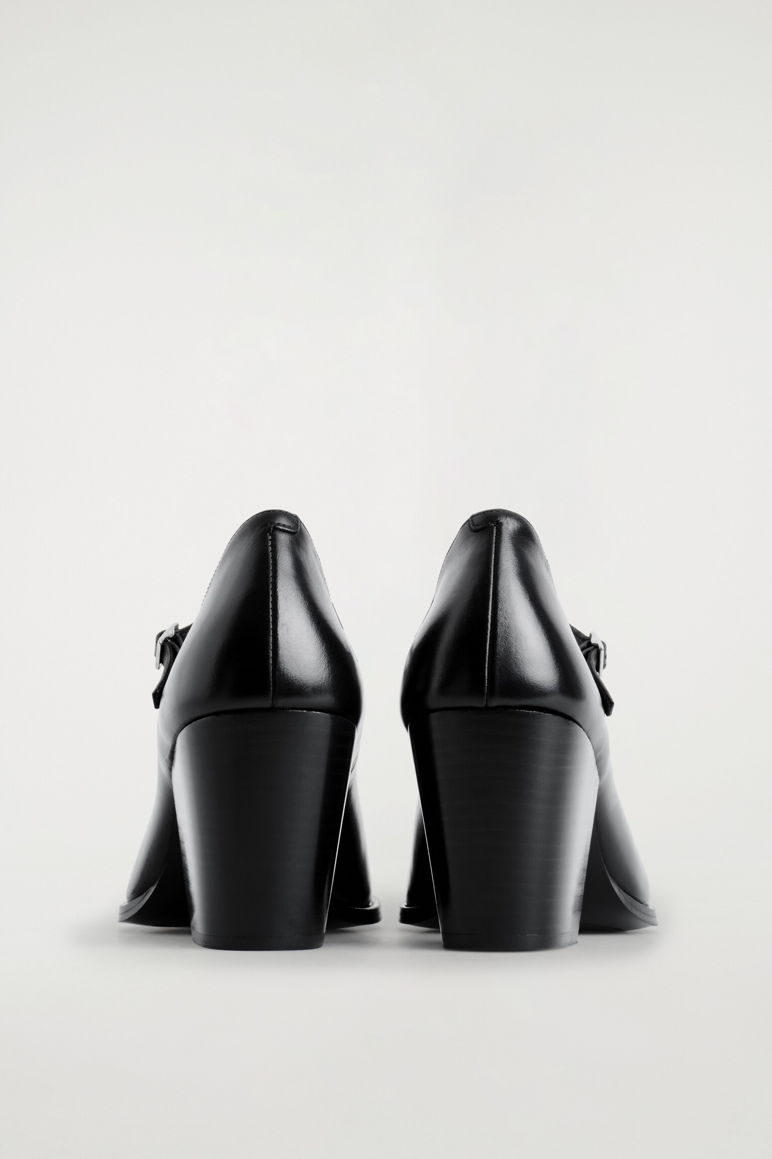 SCARPE MARY JANE IN PELLE CON TACCO - NERO - 3