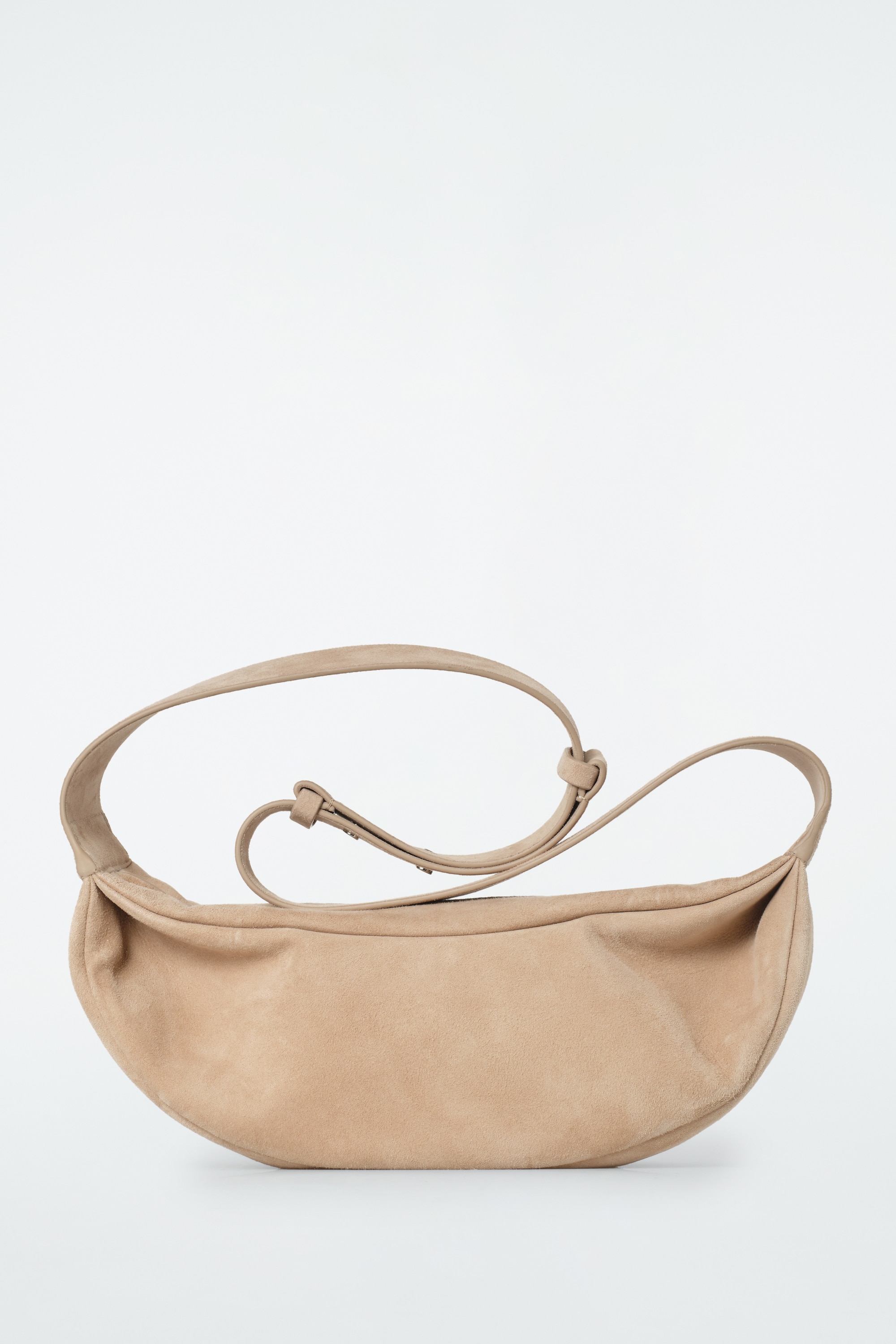 Чанта тип crossbody - велур - БЕЖОВО/BROWN