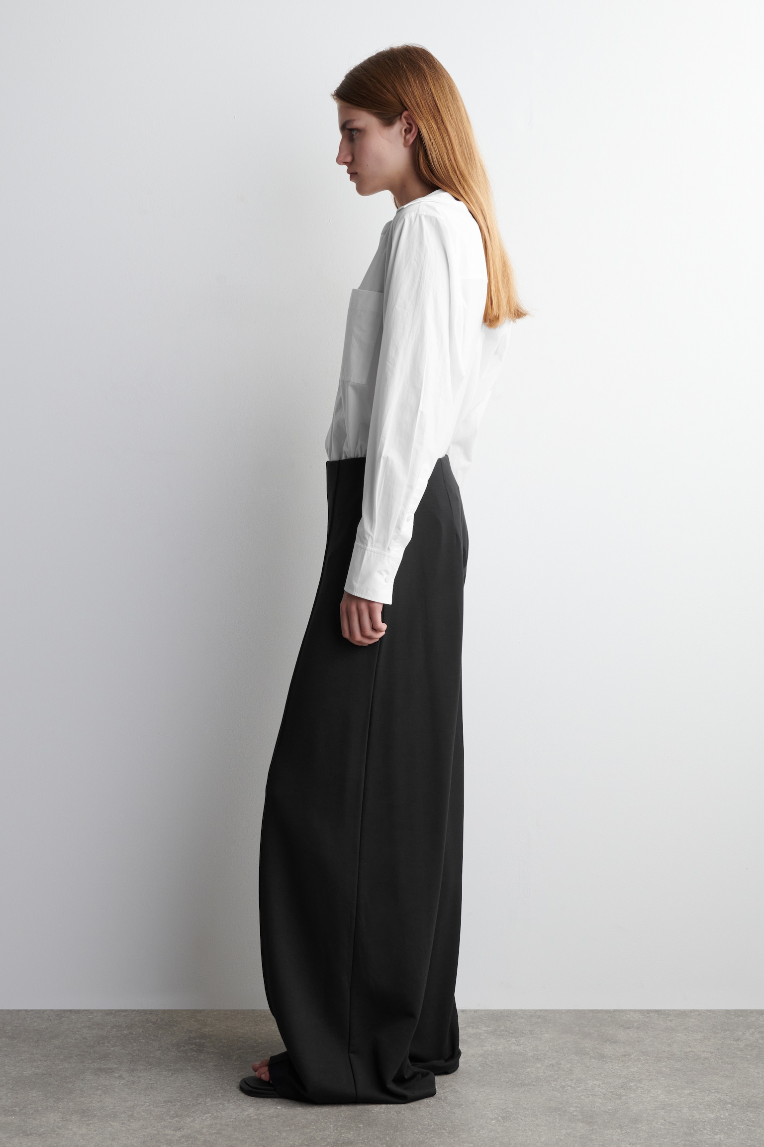 HOSE AUS JERSEY MIT WEITEM BEIN - SCHWARZ - 5