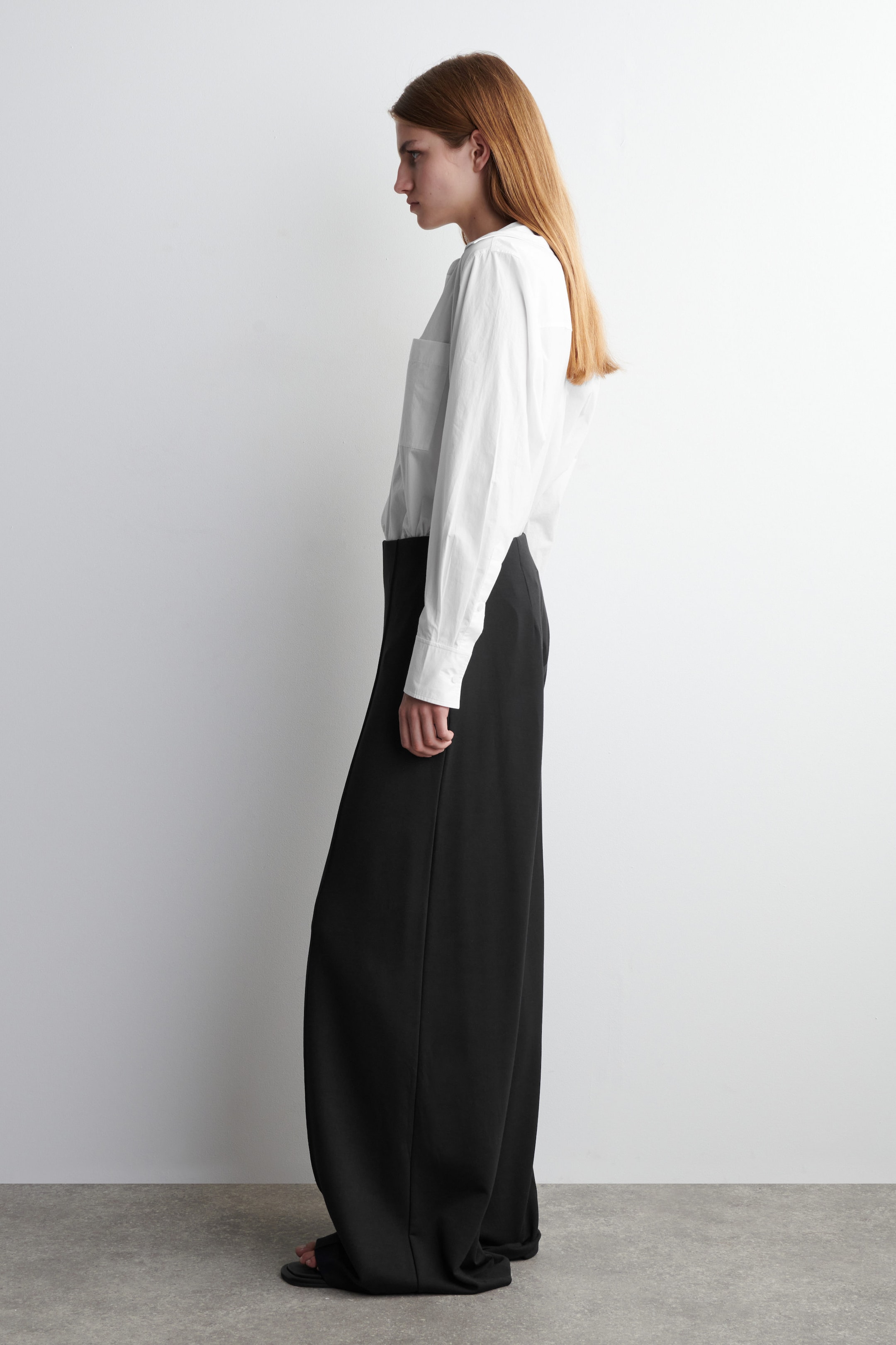 JERSEY WIDE-LEG PANTS