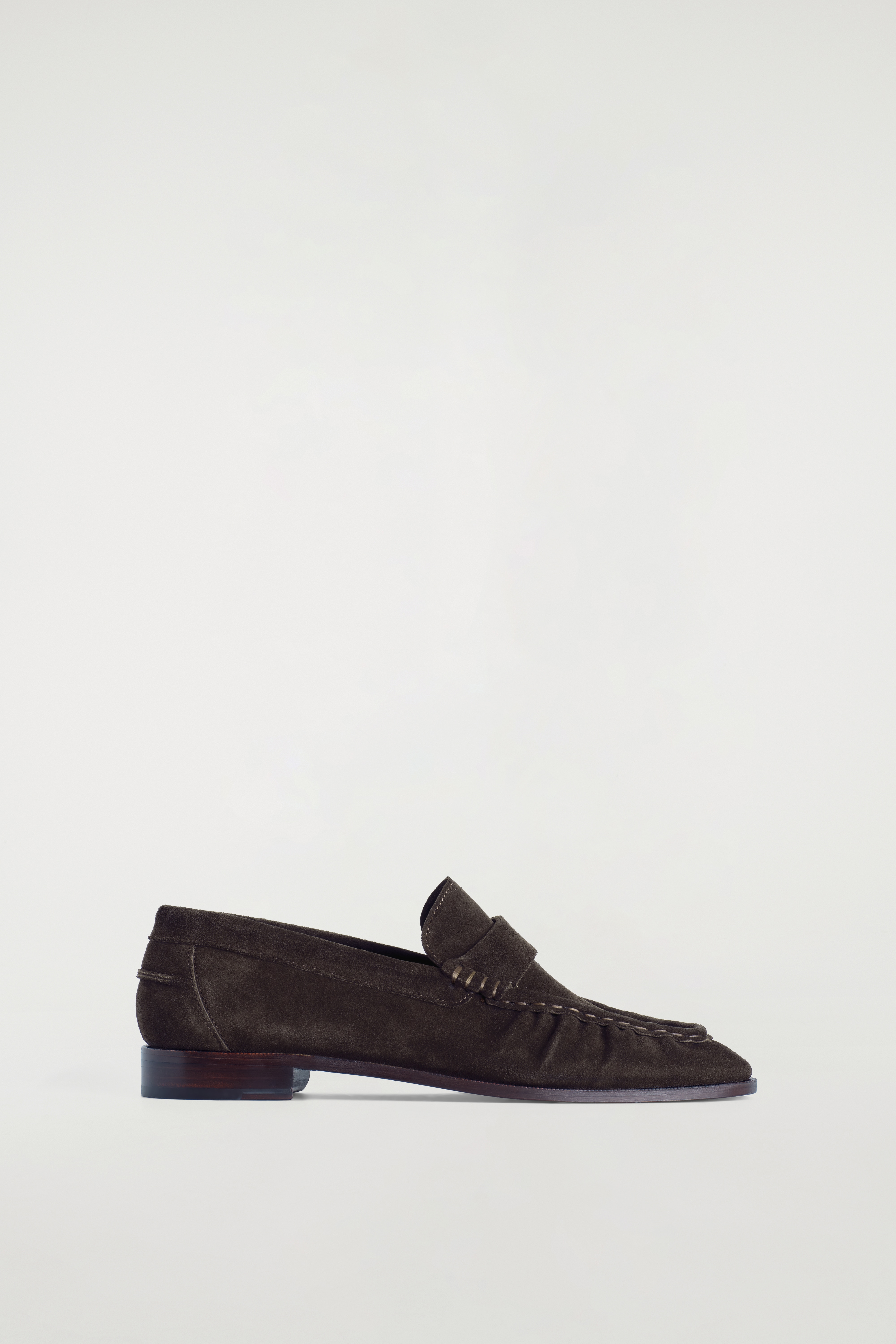 MOCASSINS EN CUIR - BRUN/NOIR