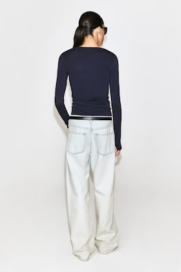 SLIM MERINO WOOL TOP — NAVY 6