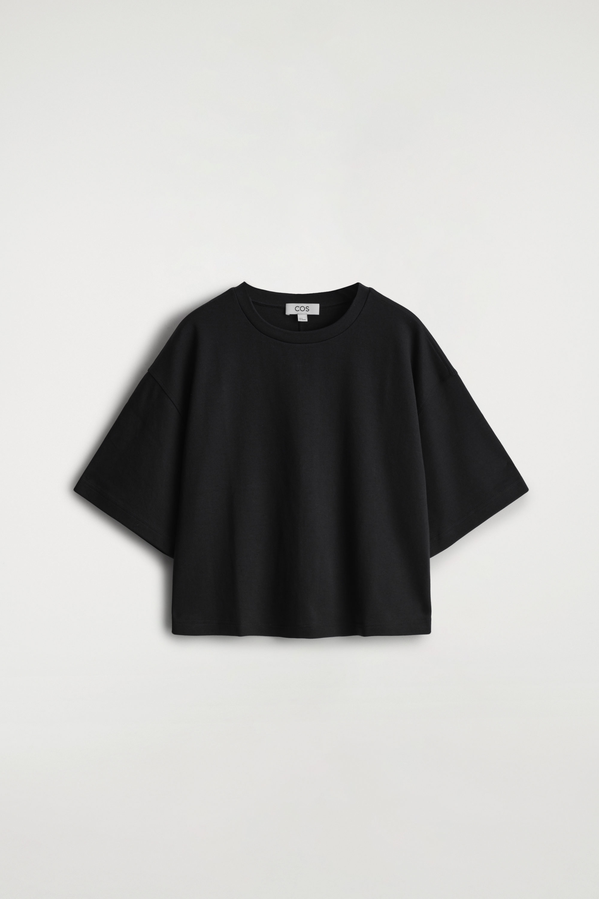 OVERSIZED BOXY COTTON T-SHIRT - BLACK | COS NO