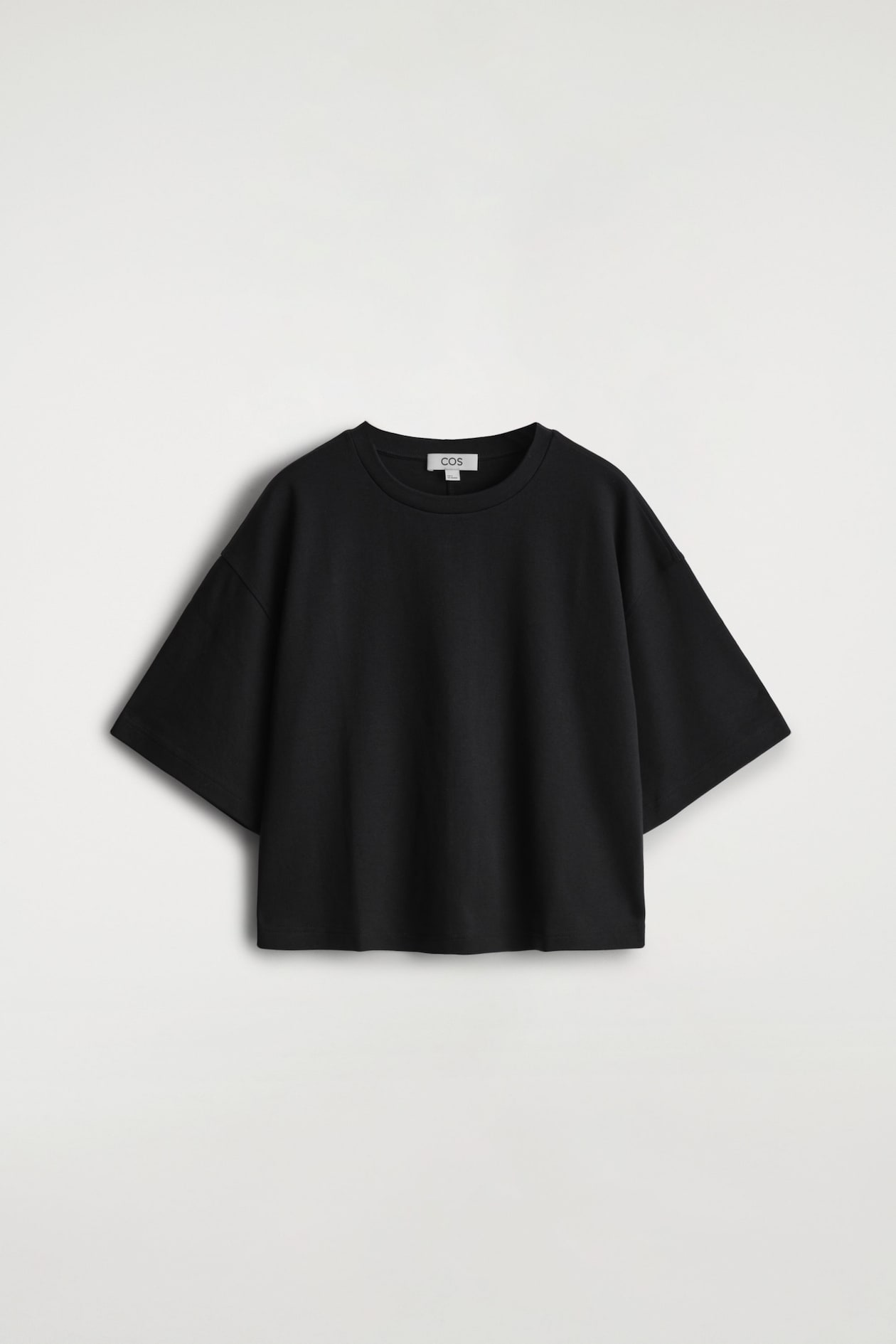 OVERSIZED BOXY COTTON T-SHIRT — BLACK