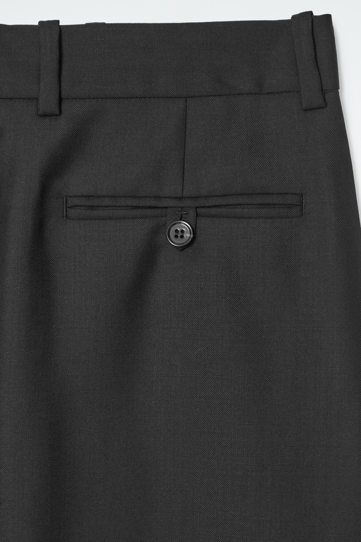 WOOL COLUMN MAXI SKIRT - BLACK - 3