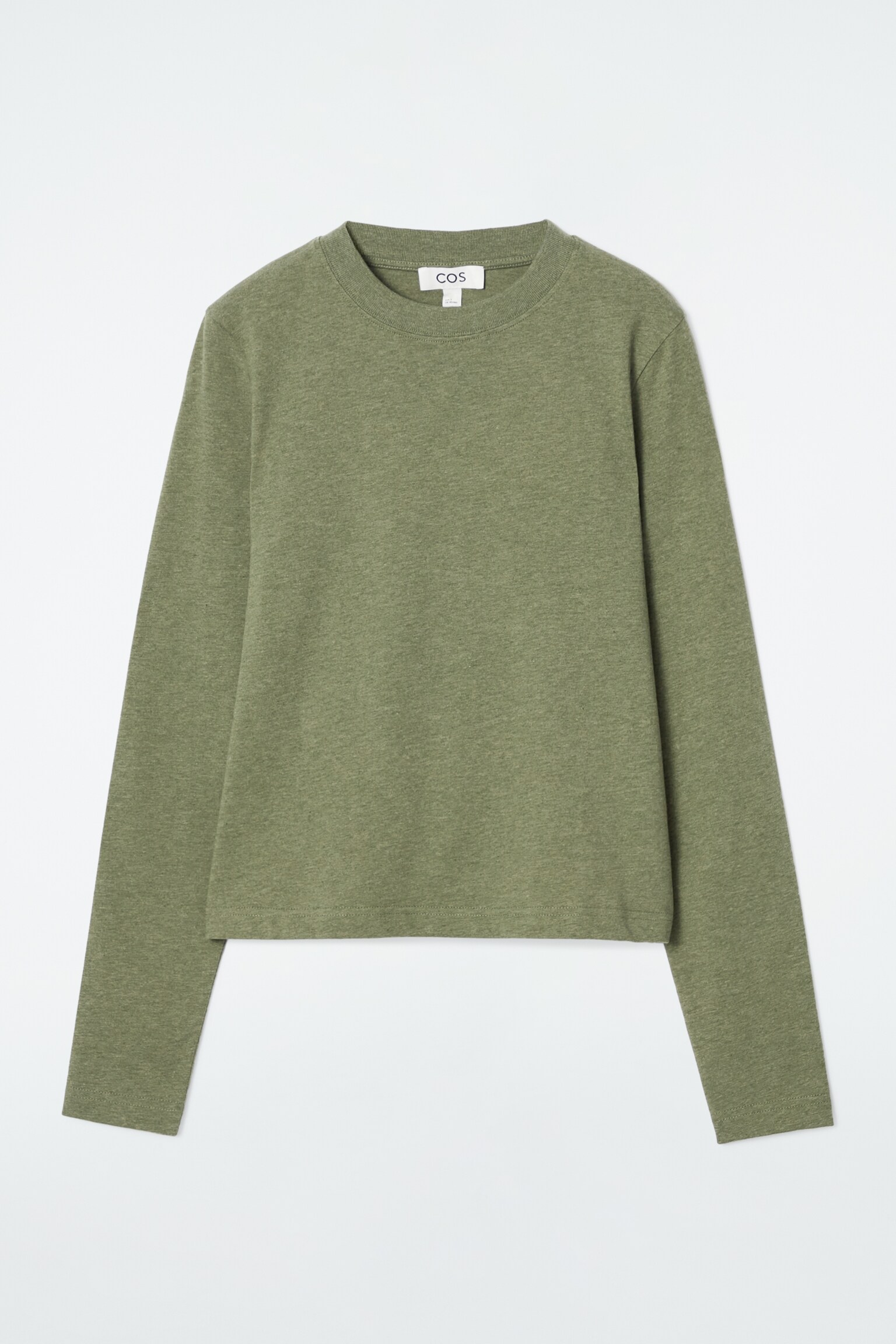 T-SHIRT À MANCHES LONGUES REGULAR ÉLÉGANT - VERT CHINÉ/Blanc/BLEU MARINE / RAYURES/BEIGE / NON TEINT/NOIR/VERT OLIVE CHINÉ/BLANC / BRUN/BRUN / RAYURES/BLEU CIEL - 1
