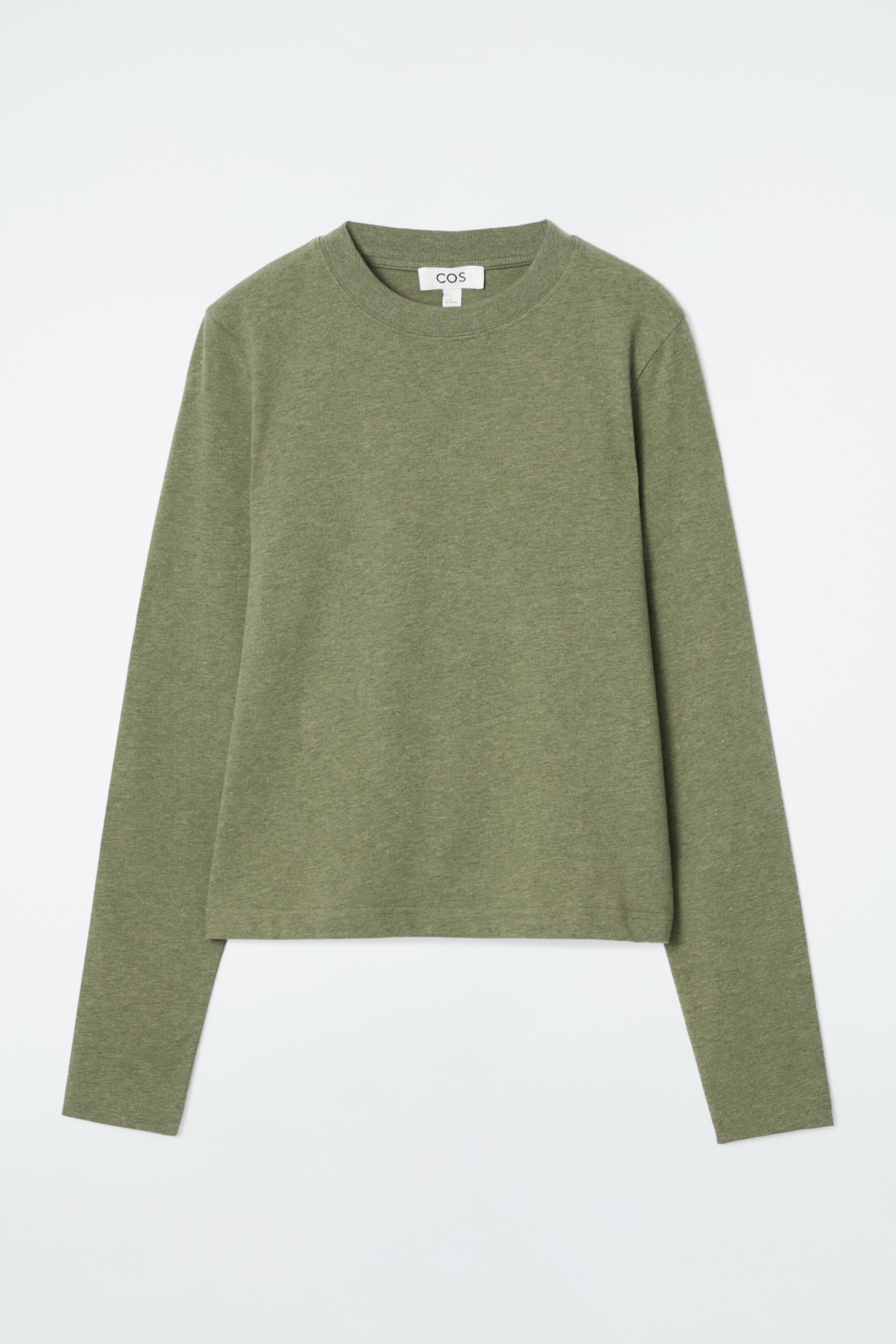 Grösseres Bild ansehen: SCHLICHTES LANGARMSHIRT MIT NORMALER PASSFORM - GRÜN MELIERT - DAMEN | H&M CH 1