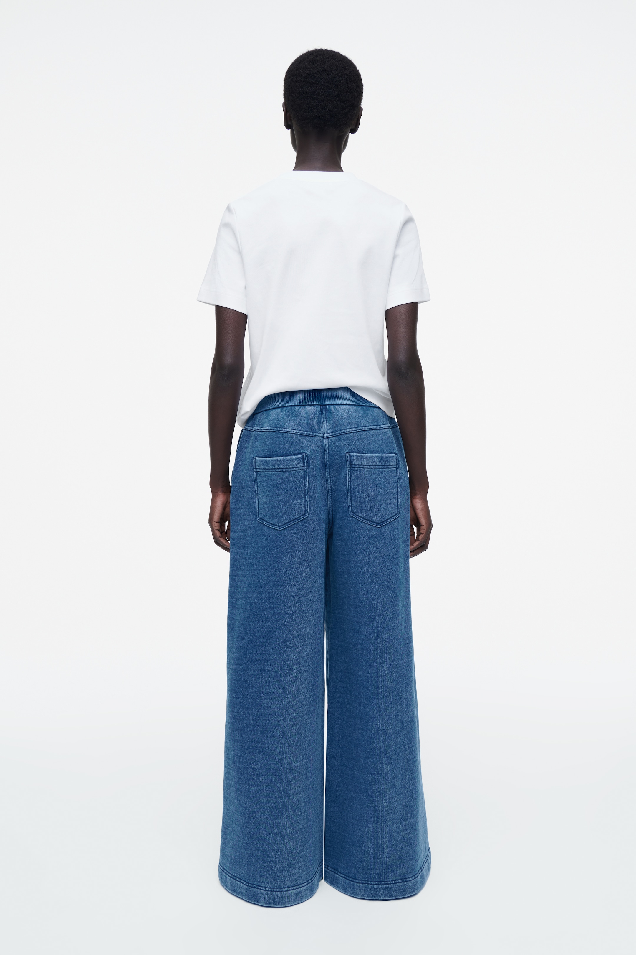View larger image: DENIM-WASH JERSEY JOGGERS - BLUE - Ladies | H&M GB 4
