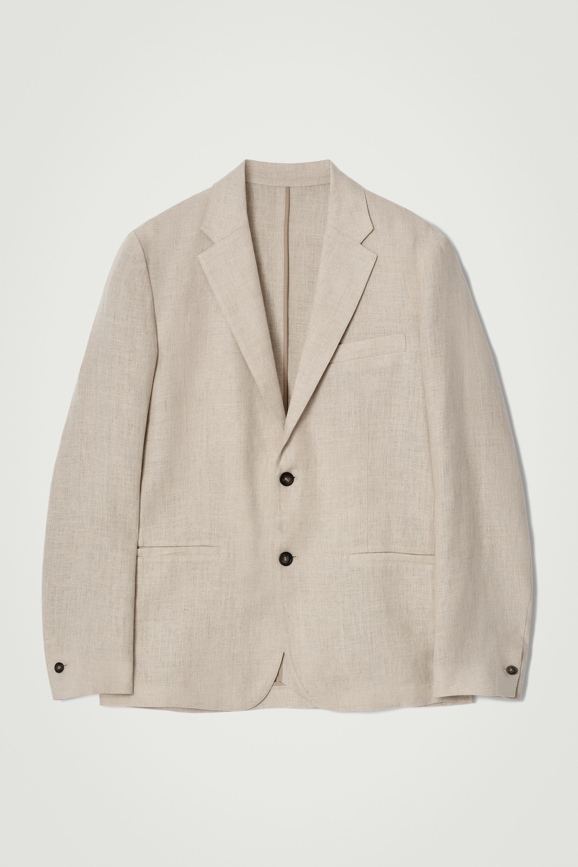 【関税込み】SINGLE-BREASTED LINEN BLEND BLAZER Single-Breasted Linen Blazer - Light Peach - Blazers
