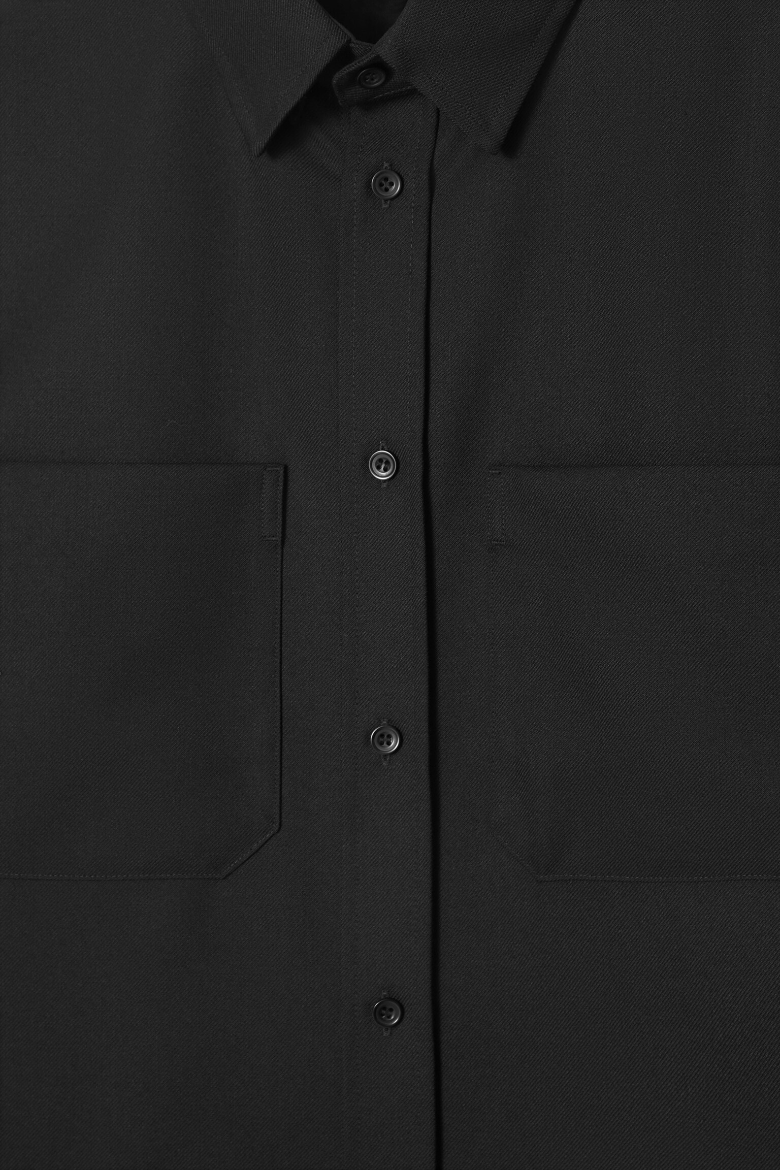 CHEMISE WORKWEAR DÉCONTRACTÉE EN LAINE MÉLANGÉE - NOIR/GRIS - 6