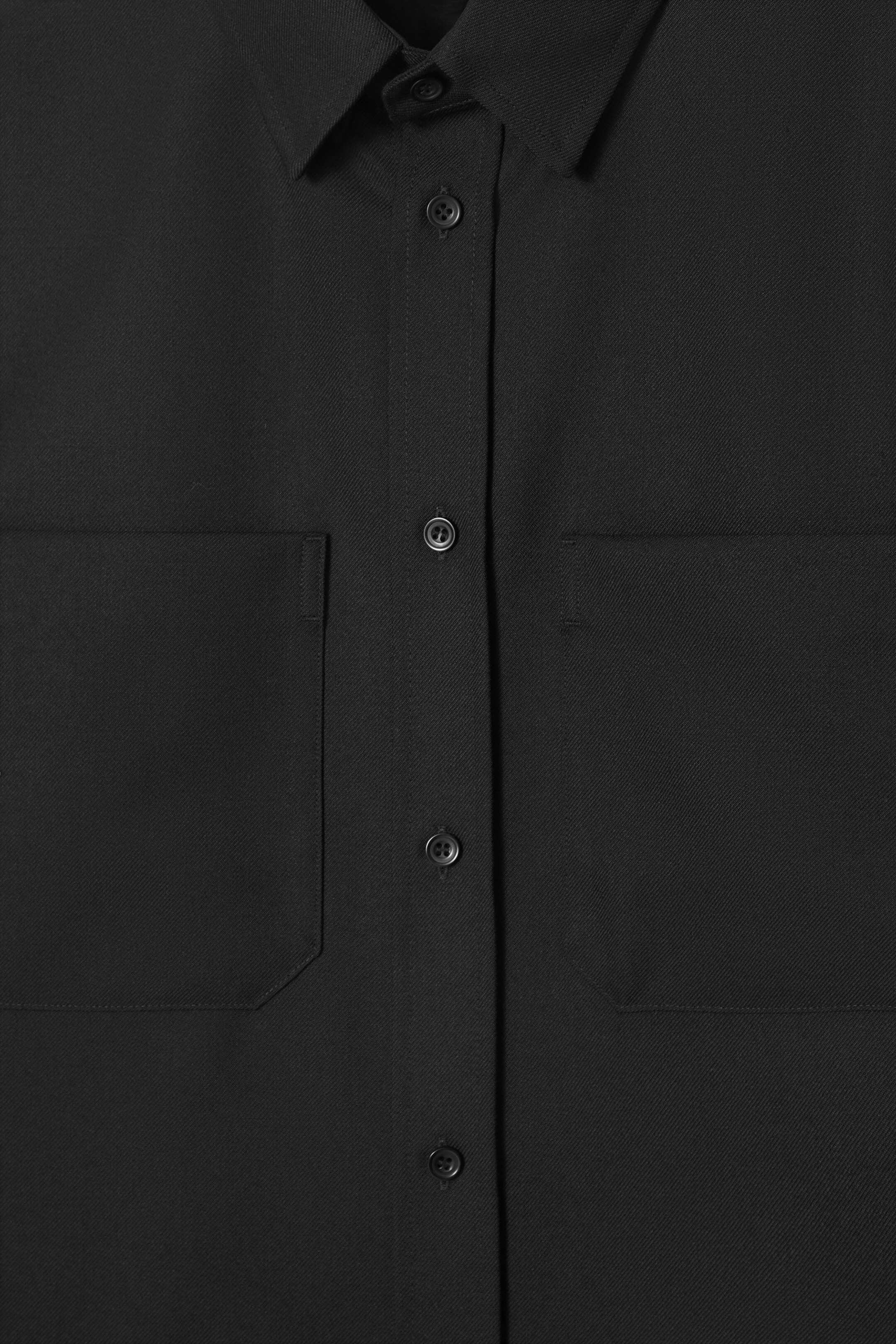 Agrandir l'image: CHEMISE WORKWEAR DÉCONTRACTÉE EN LAINE MÉLANGÉE - NOIR - HOMME | H&M CH 2