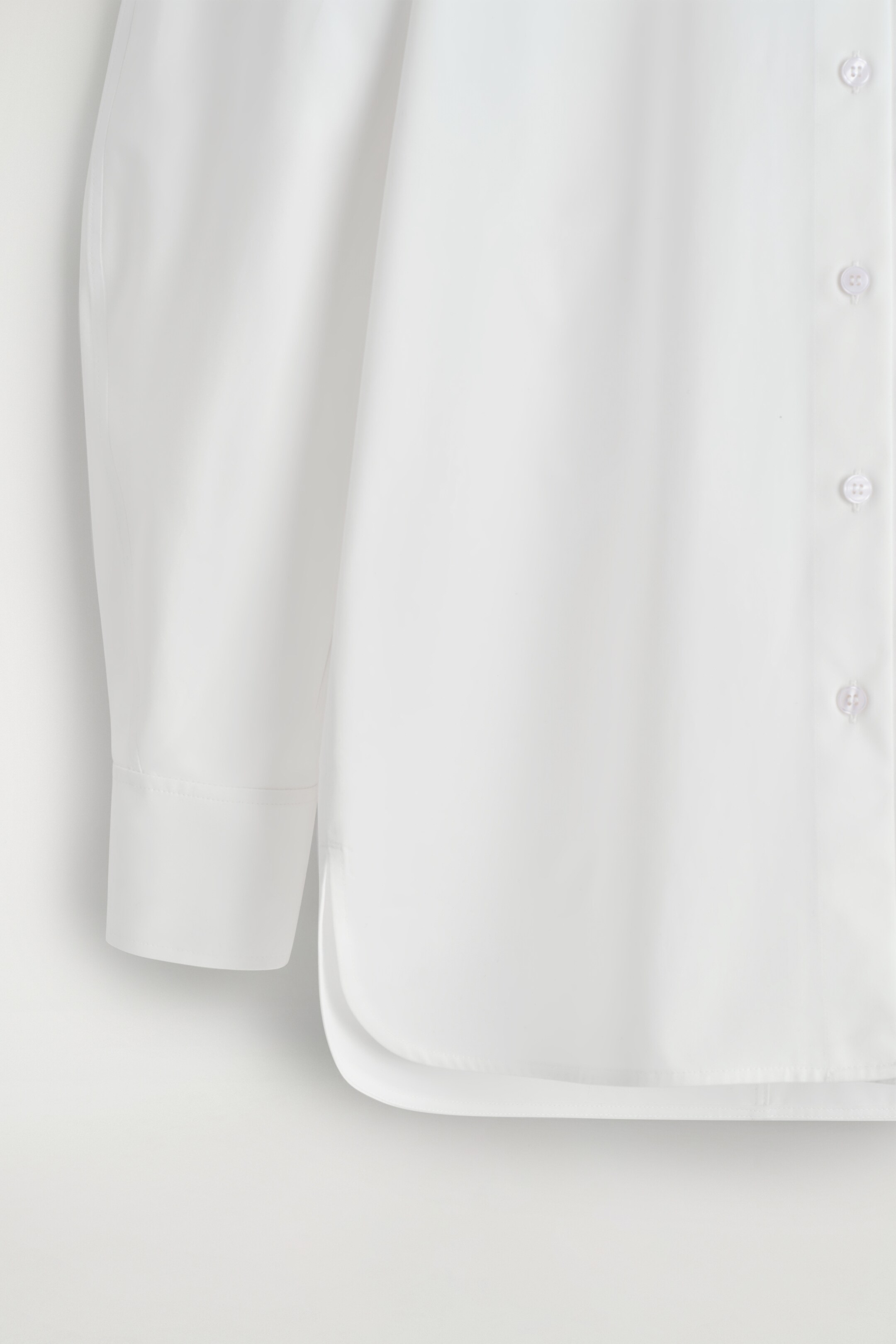 Ingrandisci l'immagine: ROUNDED PIMA COTTON SHIRT - WHITE - DONNA | H&M CH 6