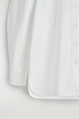 ROUNDED PIMA COTTON SHIRT — WHITE 2