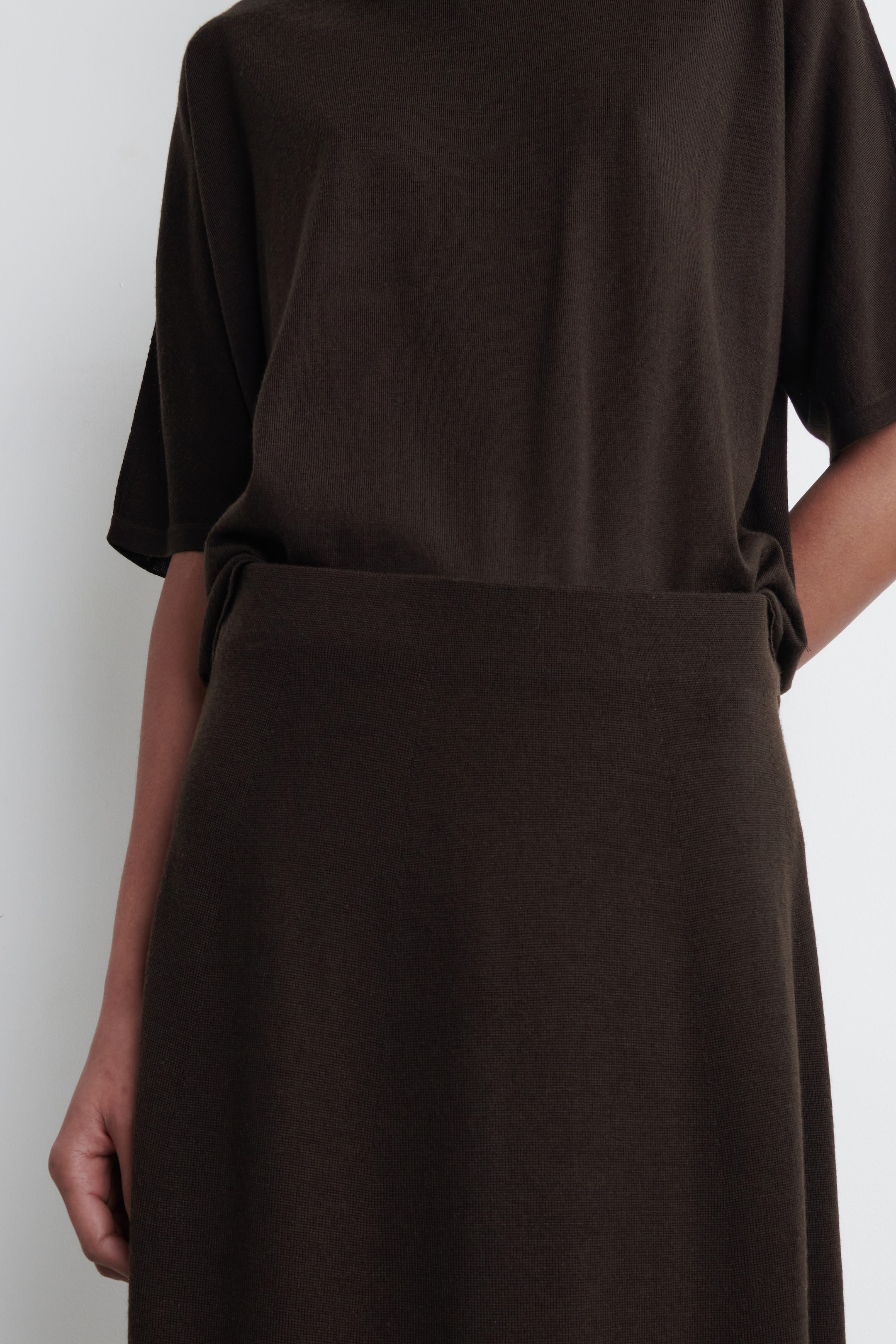 Grotere afbeelding bekijken: RONDE MERINOWOLLEN MAXIROK - DONKERBRUIN - DAMES | H&M BE 2