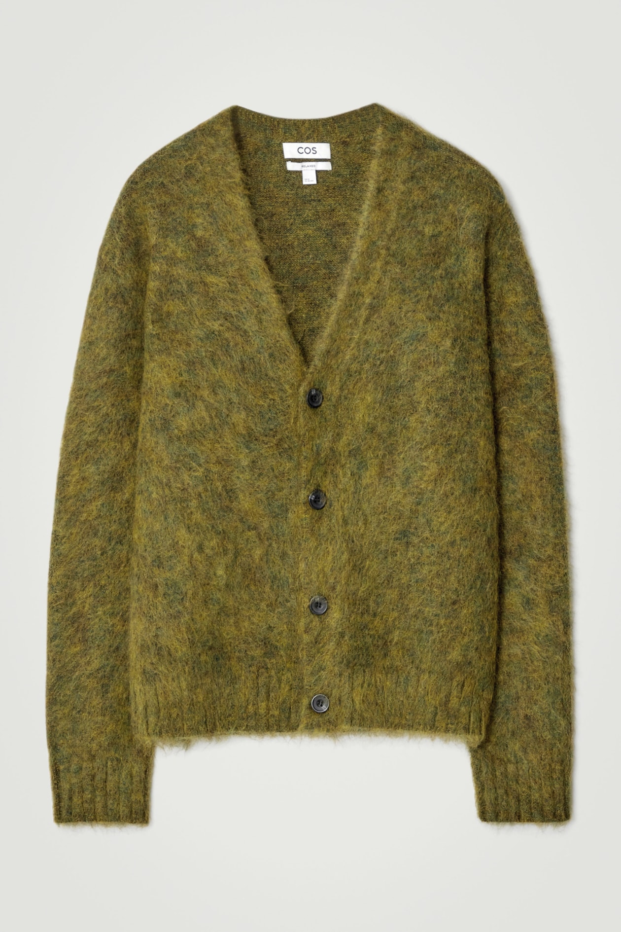 SPACE-DYED MOHAIR-BLEND CARDIGAN - GREEN | COS US