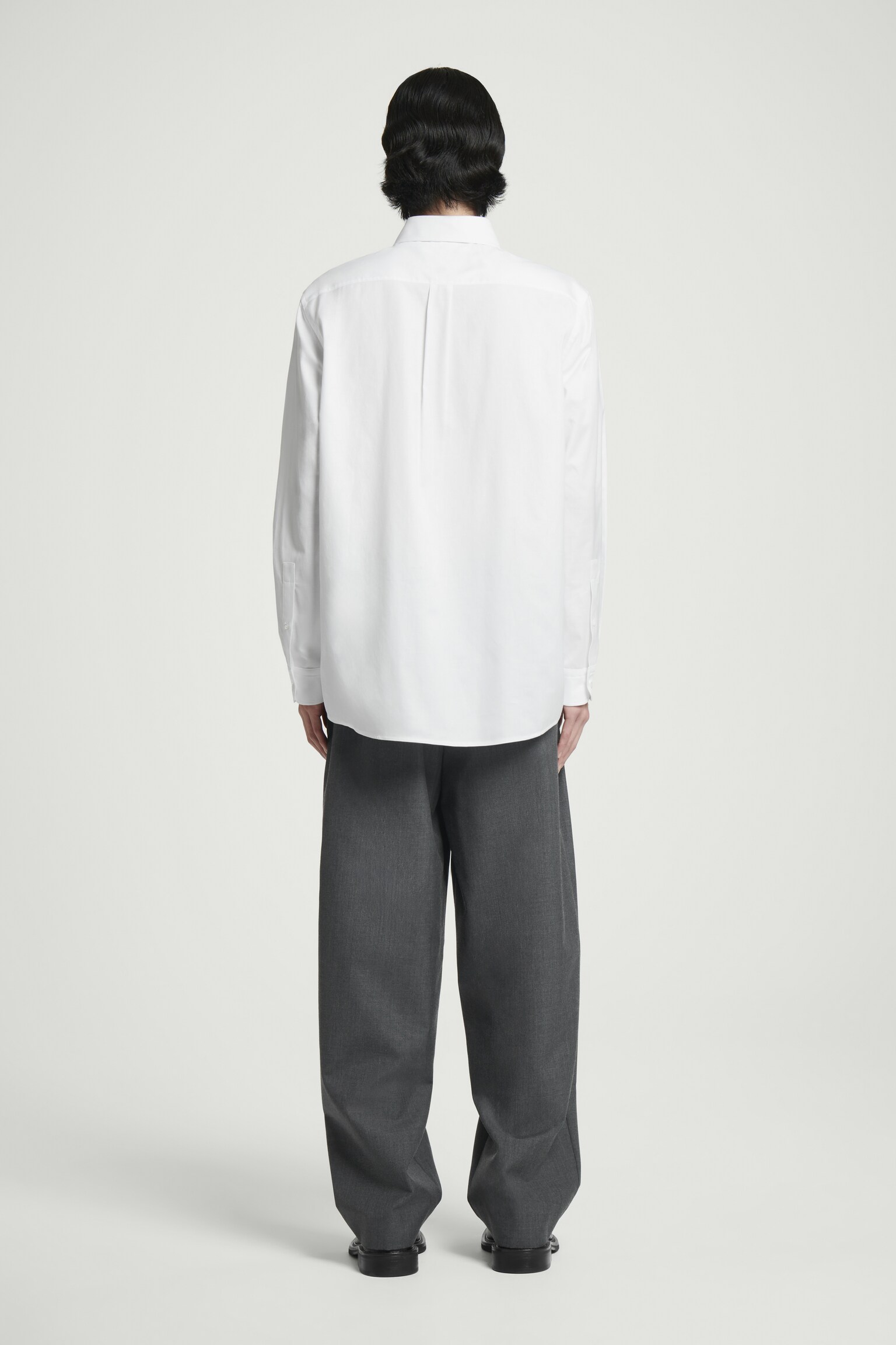 CHEMISE DÉCONTRACTÉE EN COTON - BLANC - 4