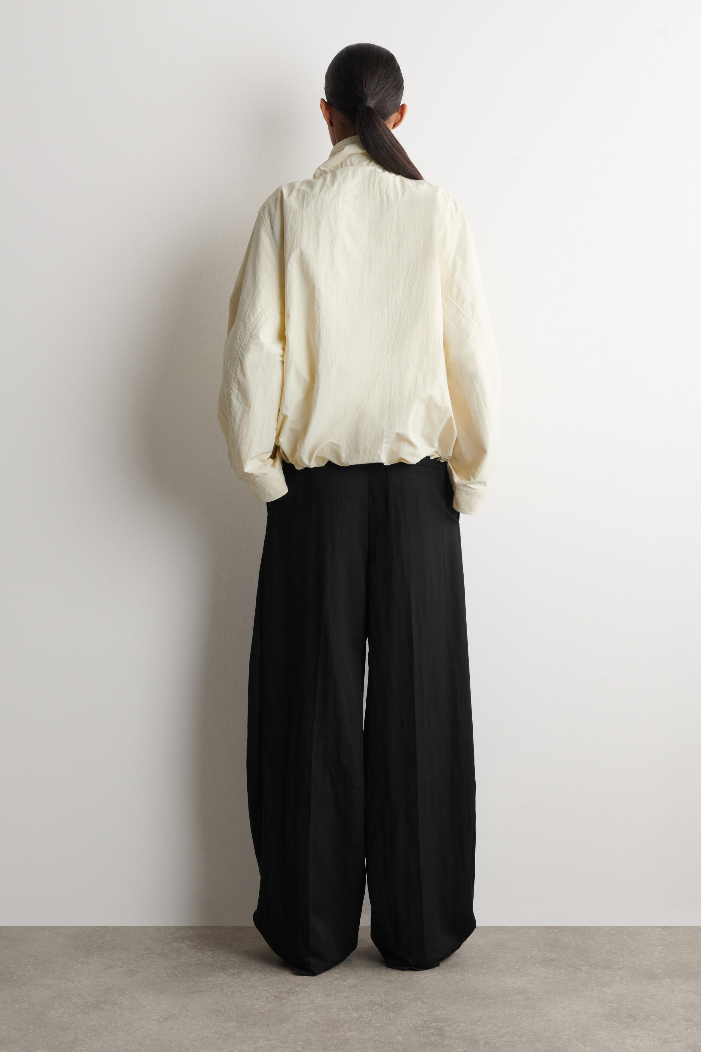 NYLON mock-NECK JACKET - CREAM | COS US