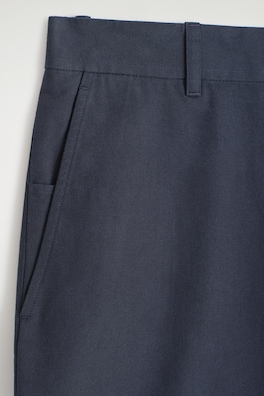 COTTON REGULAR-FIT STRAIGHT-LEG CHINOS — NAVY 6