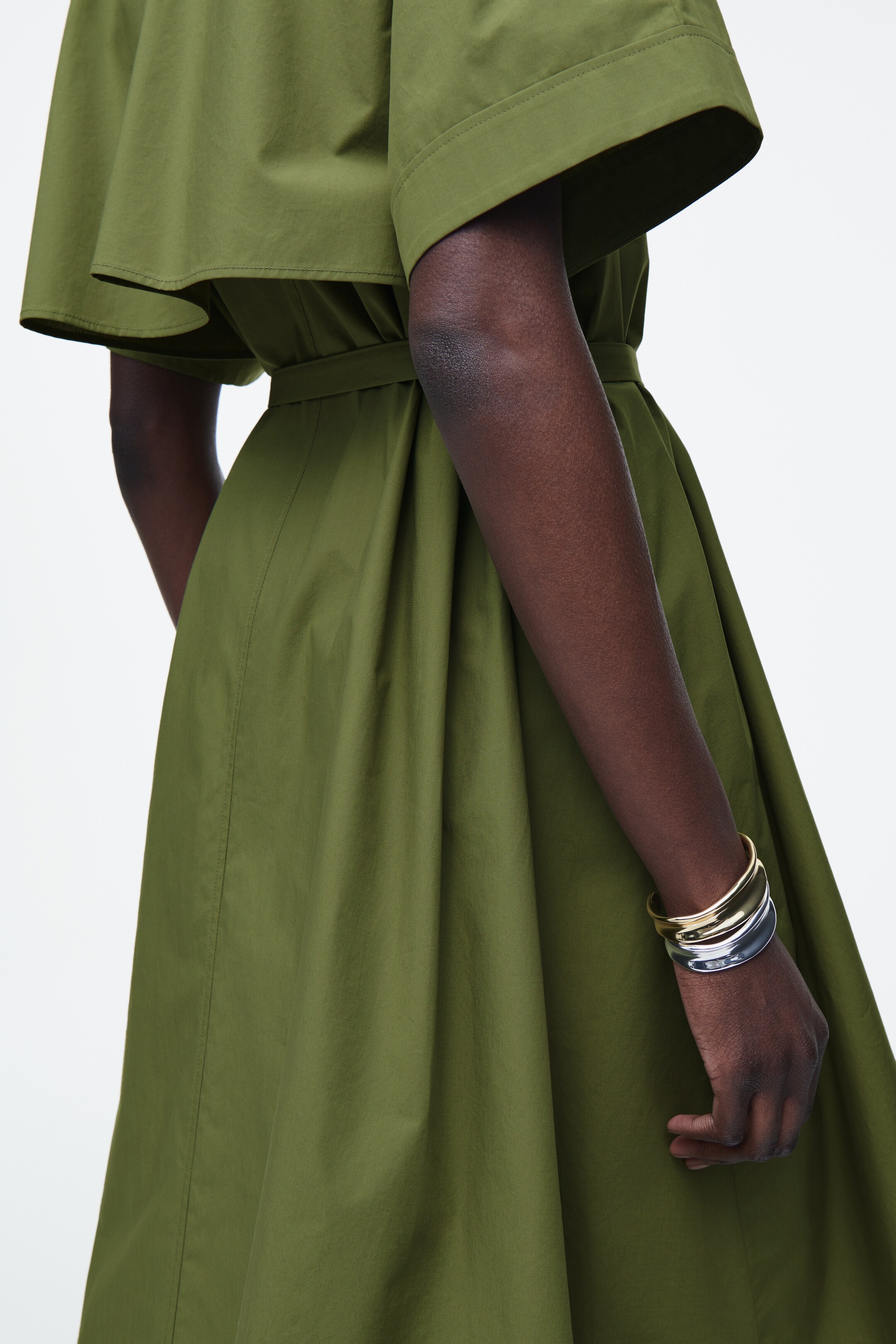 Agrandir l'image: ROBE MIDI À MANCHES RAGLAN EN COTON - KAKI - FEMME | H&M CH 4
