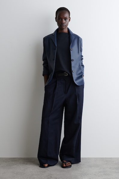 BOAT-NECK TANK TOP - NAVY | COS