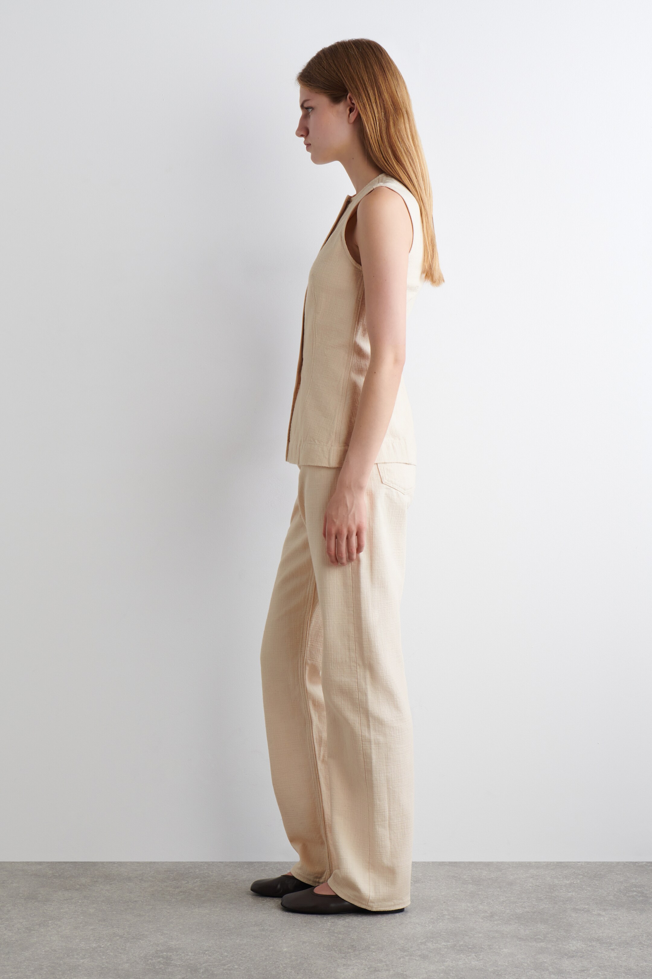 Ingrandisci l'immagine: REPRISE CANVAS STRAIGHT-LEG JEANS - CHALK - DONNA | H&M CH 4