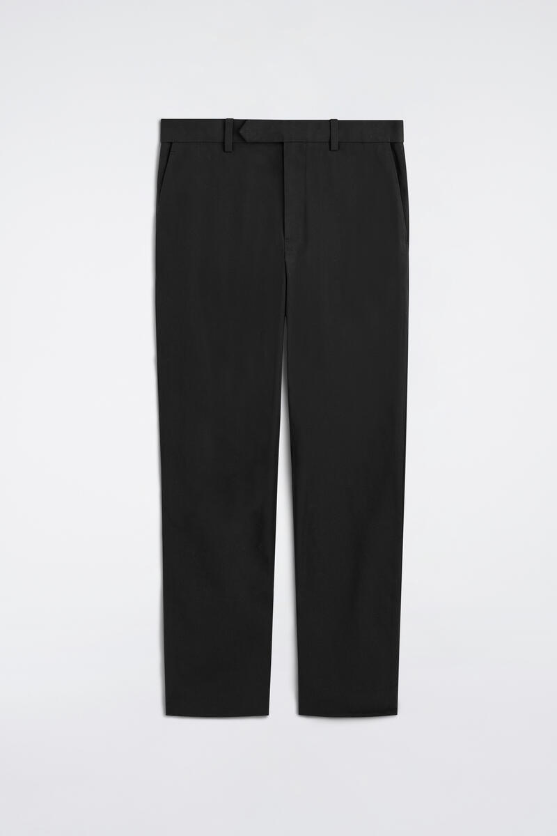 Cotton-Blend Slim-Fit Straight-Leg Pants
