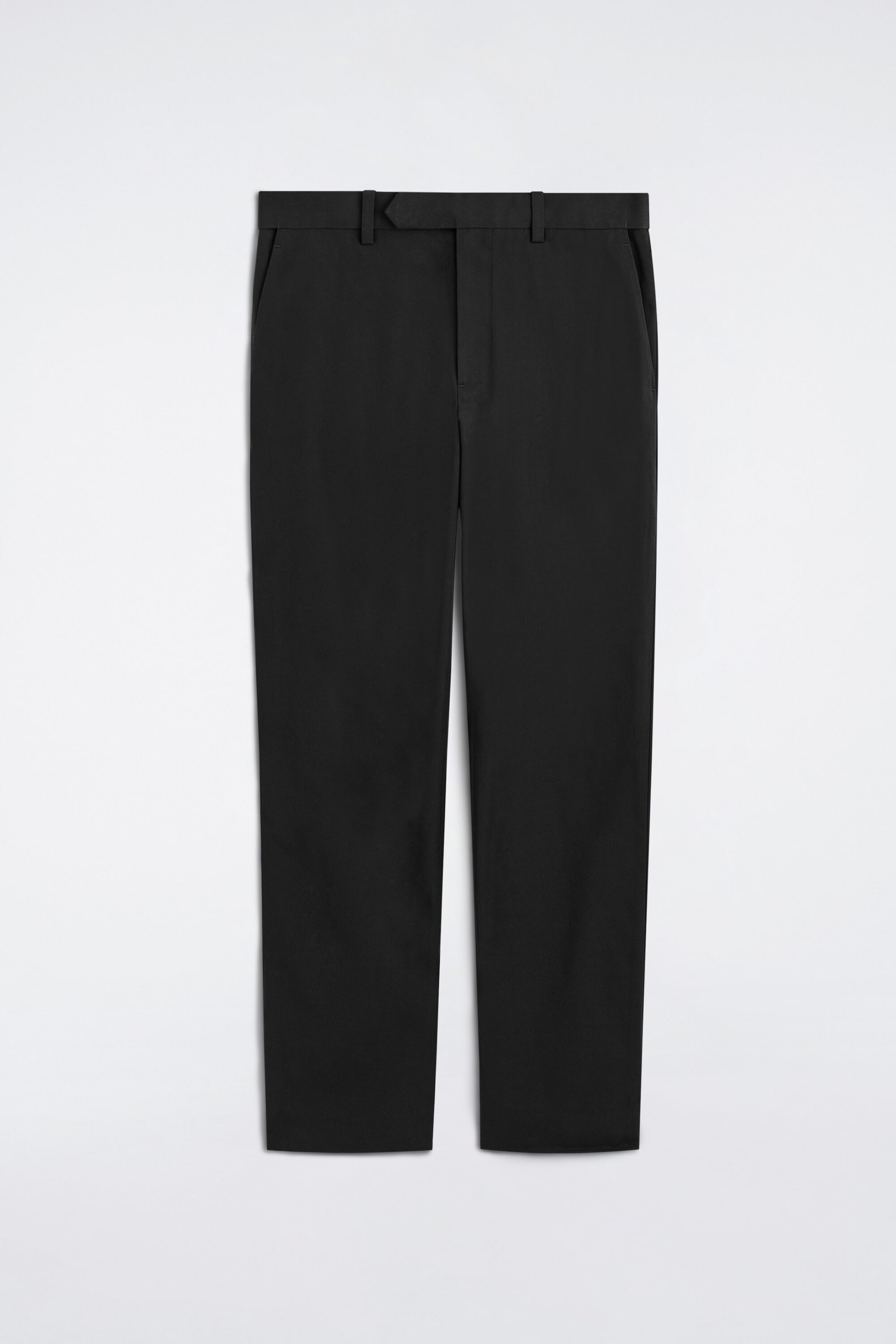 COTTON-BLEND SLIM-FIT STRAIGHT-LEG PANTS