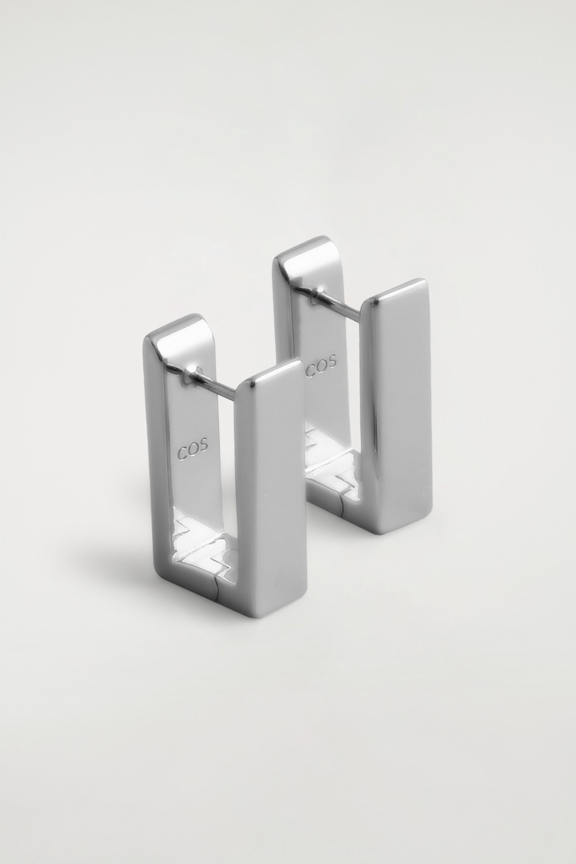 RECTANGULAR HOOP EARRINGS - SILVER | COS US