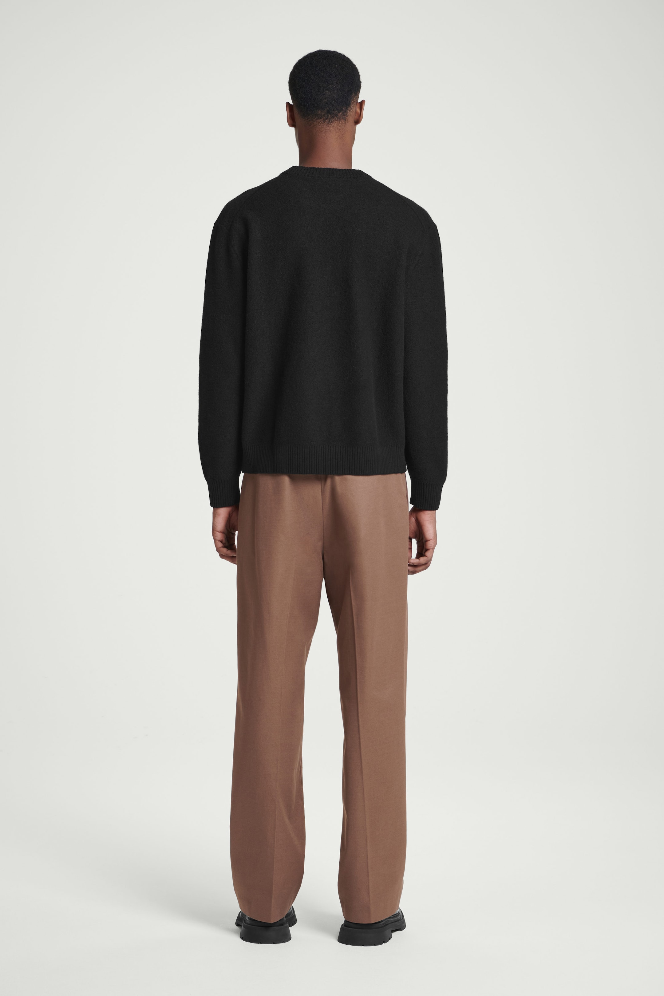 BOILED-WOOL CREW-NECK JUMPER
