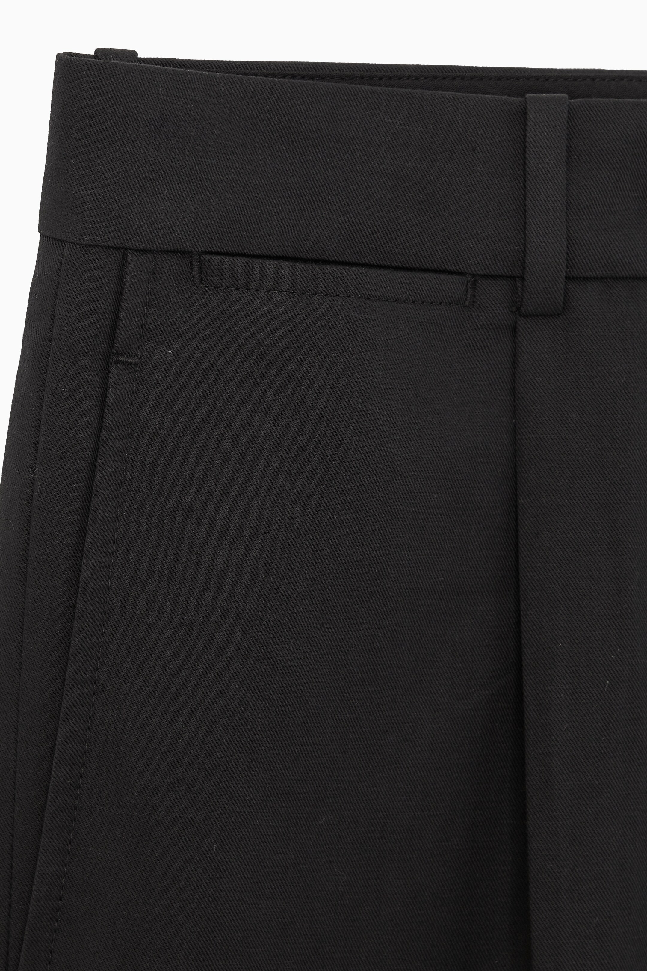 View larger image: PLEATED LINEN STRAIGHT-LEG TROUSERS - BLACK - Men | H&M GB 2