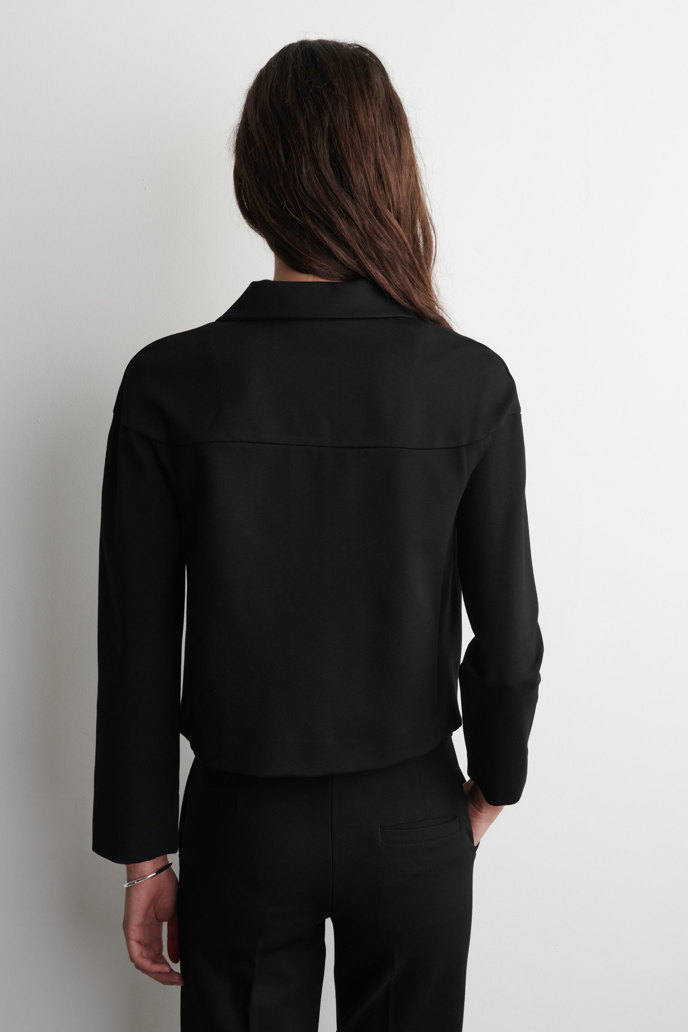 BOXY JERSEY JACKET - BLACK | COS US