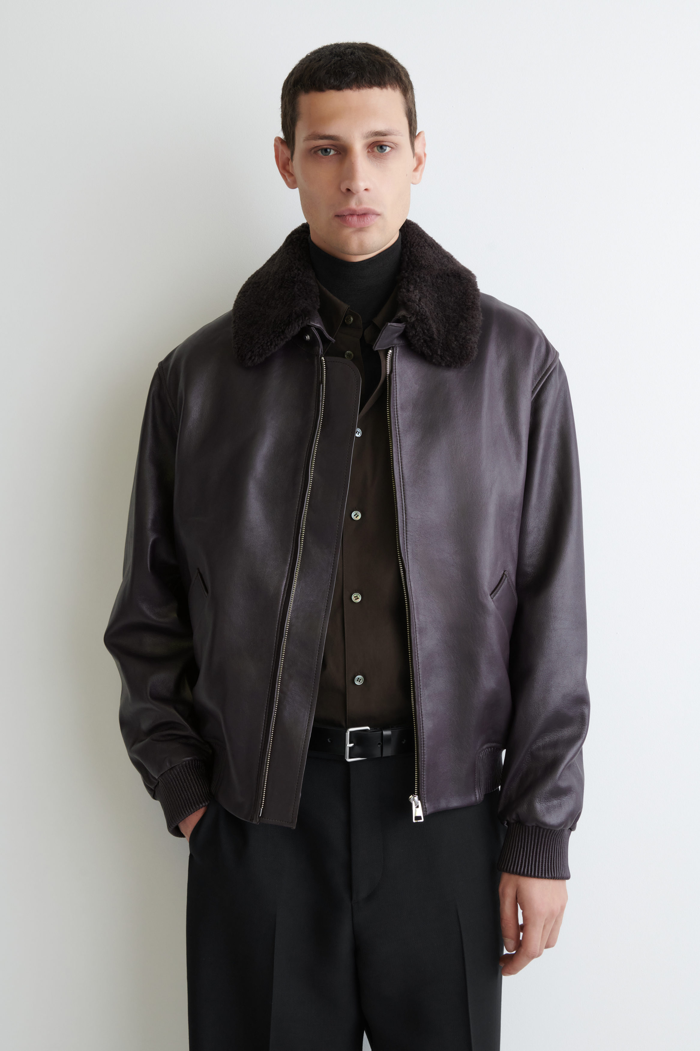 XXS◆ SISII L-2B　Leather Flight Jacket L-2B -black- | SISII