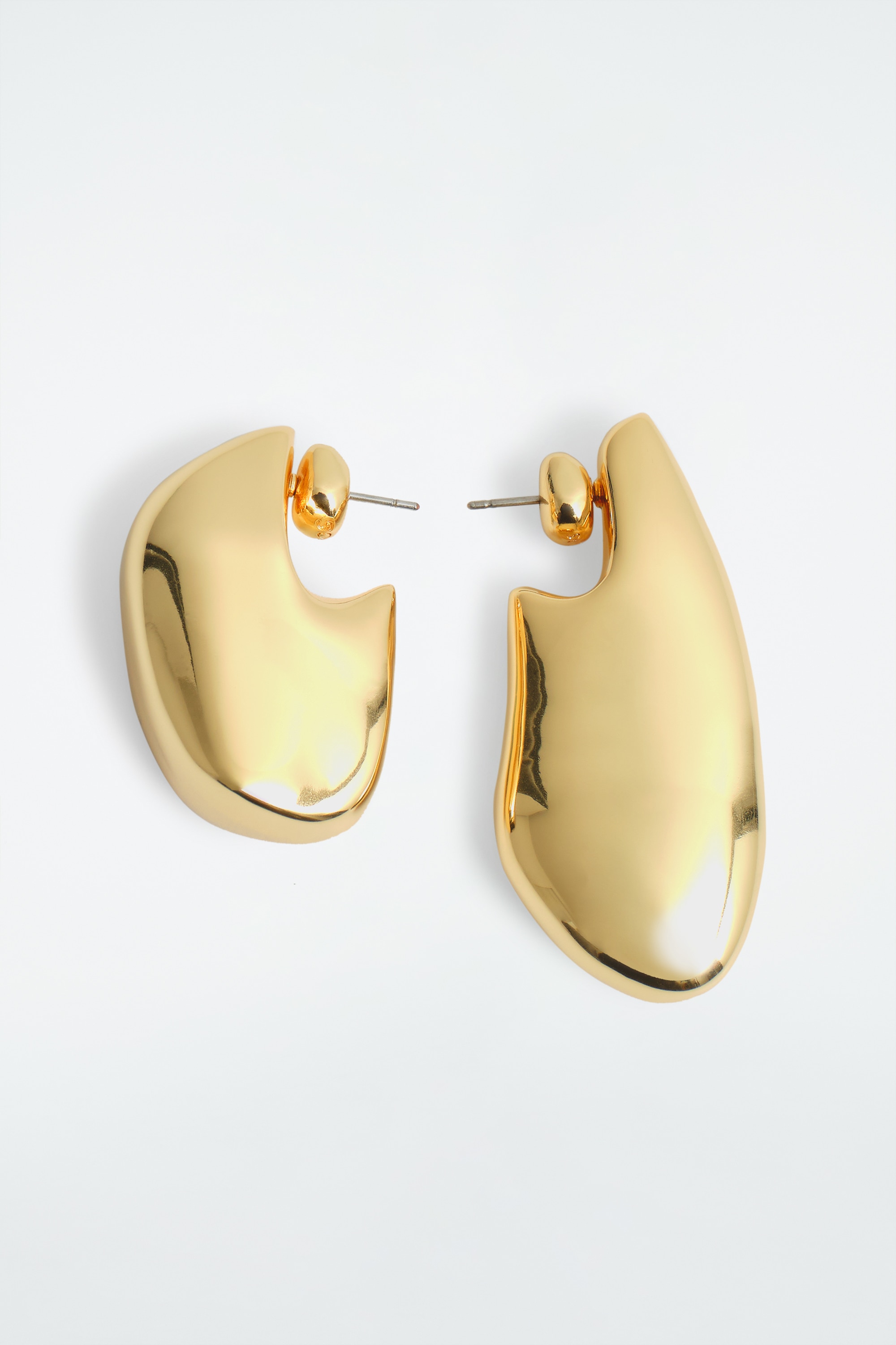 ORECCHINI SPAIATI A FORMA DI CIOTTOLO - ORO/ARGENTO/ROSA