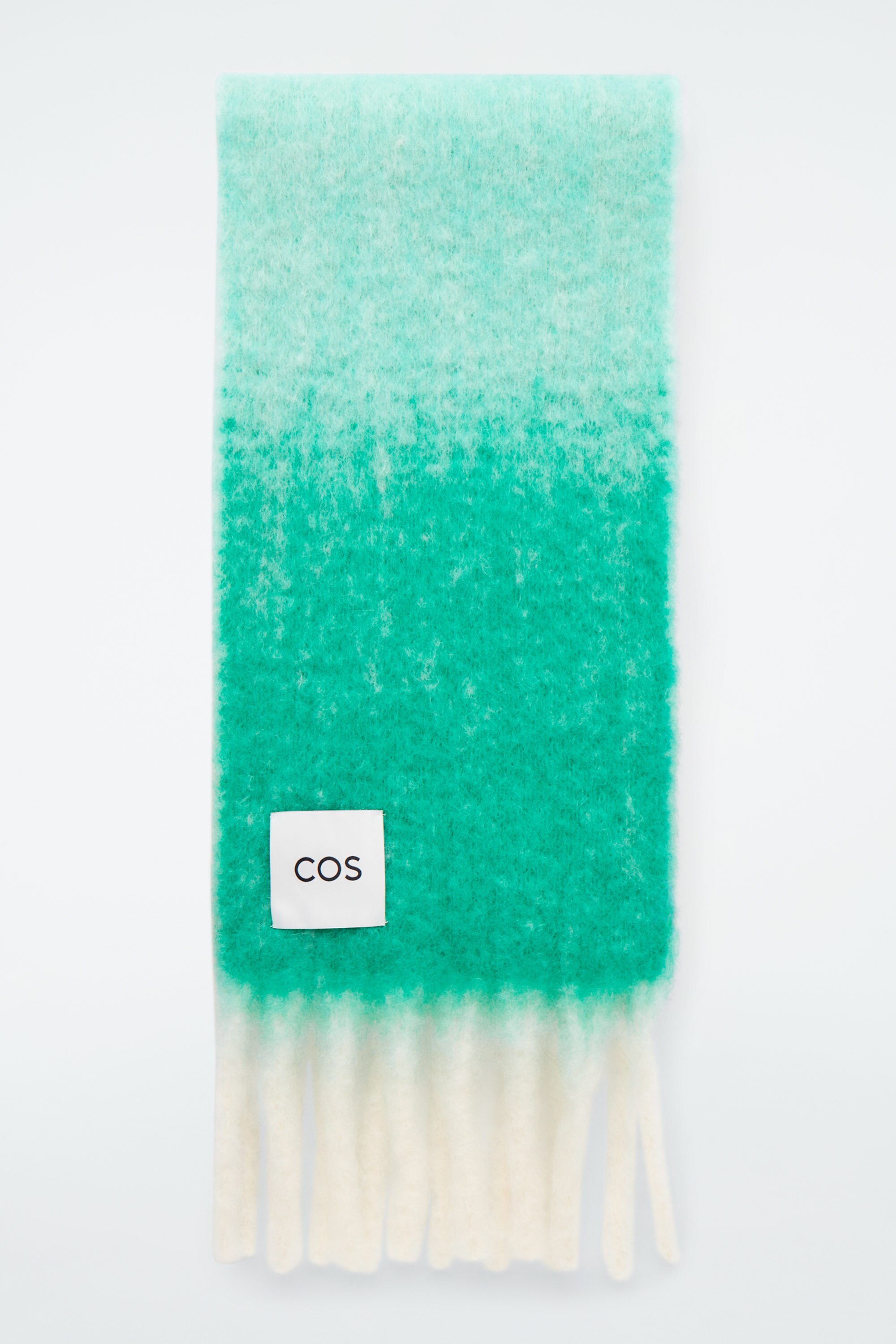COS モヘアマフラー　Cos mohair muffler FRINGED BRUSHED-MOHAIR SCARF フリンジブラッシュドモヘア