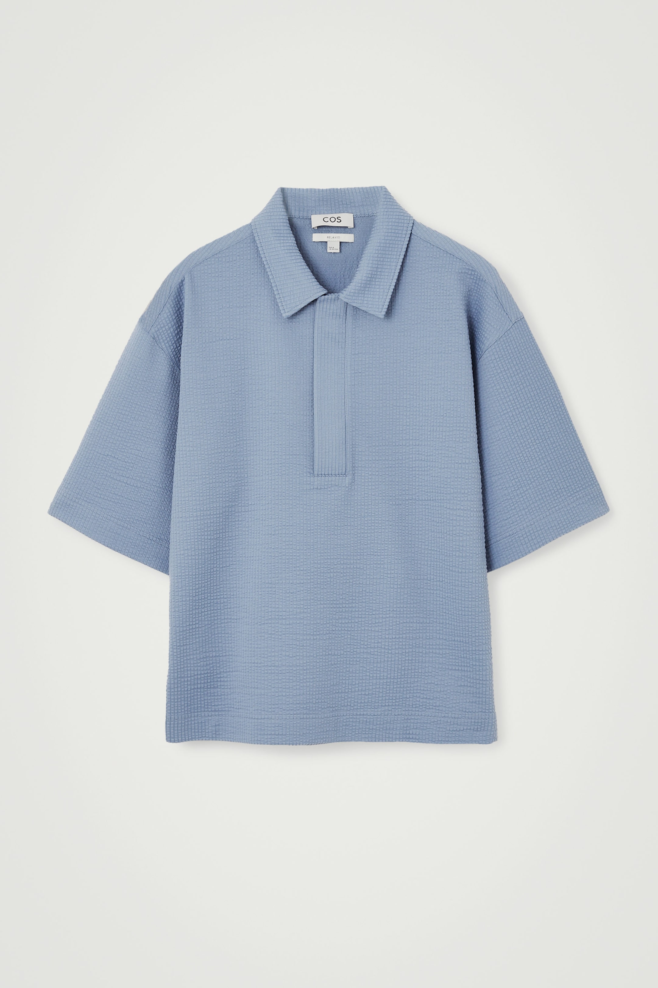 SEERSUCKER HALF-ZIP POLO SHIRT